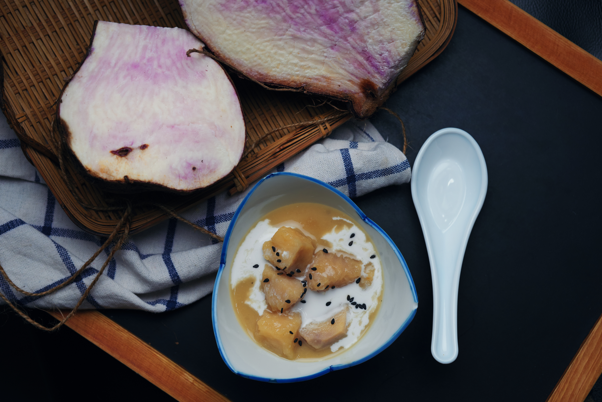 Japanese Sweet Potato Yokan with Red Bean Paste