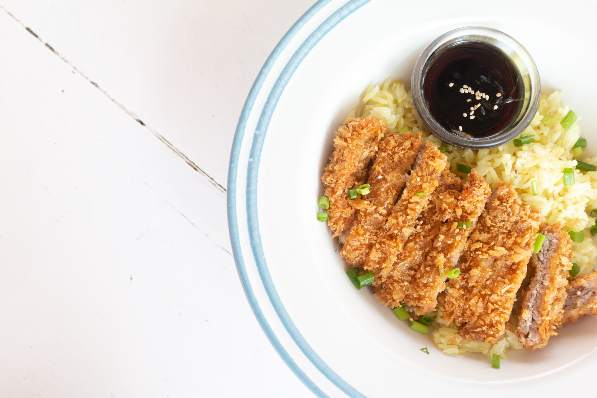 Japanese Tonkatsu with Cabbage and Tonkatsu Sauce