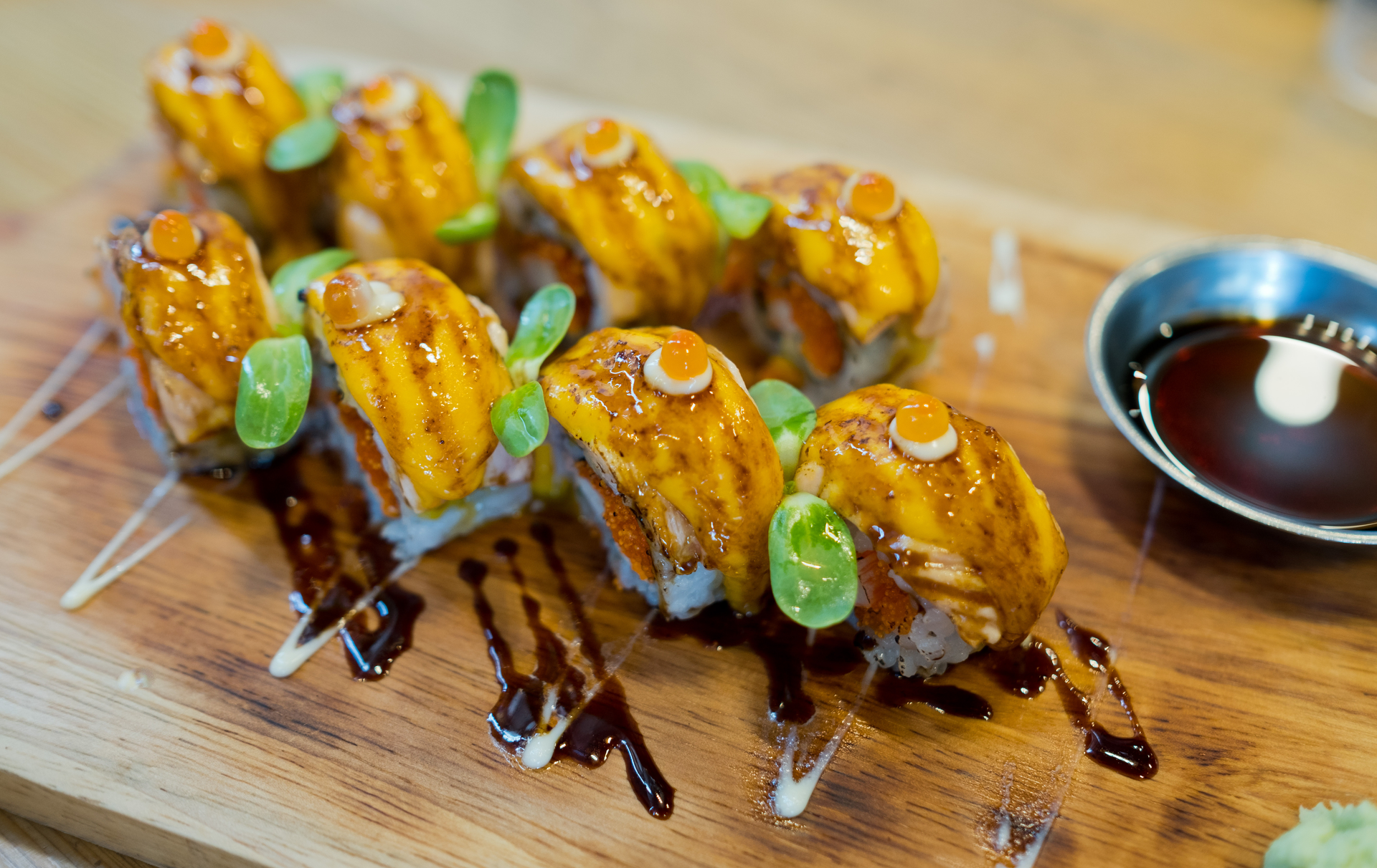 Japanese Yuzu Citrus Yakitori with Scallion Garnish