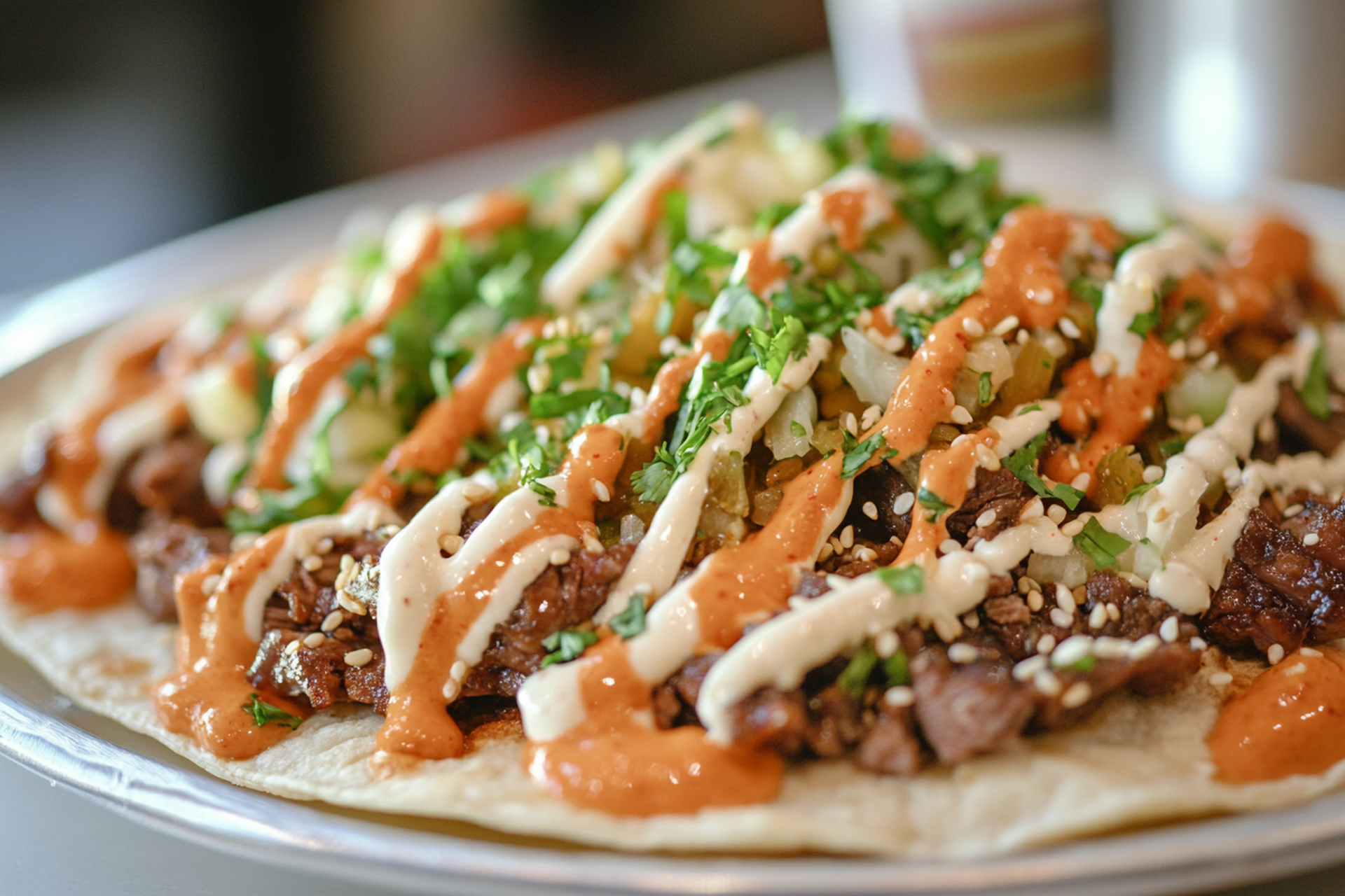 Korean Gochujang Pulled Pork Tacos with Kimchi Slaw