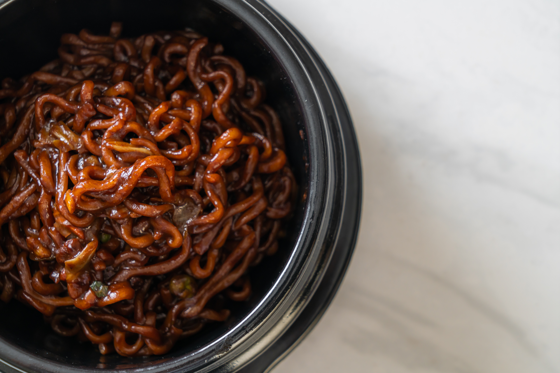 Korean Jjajangmyeon with Black Bean Sauce and Pork