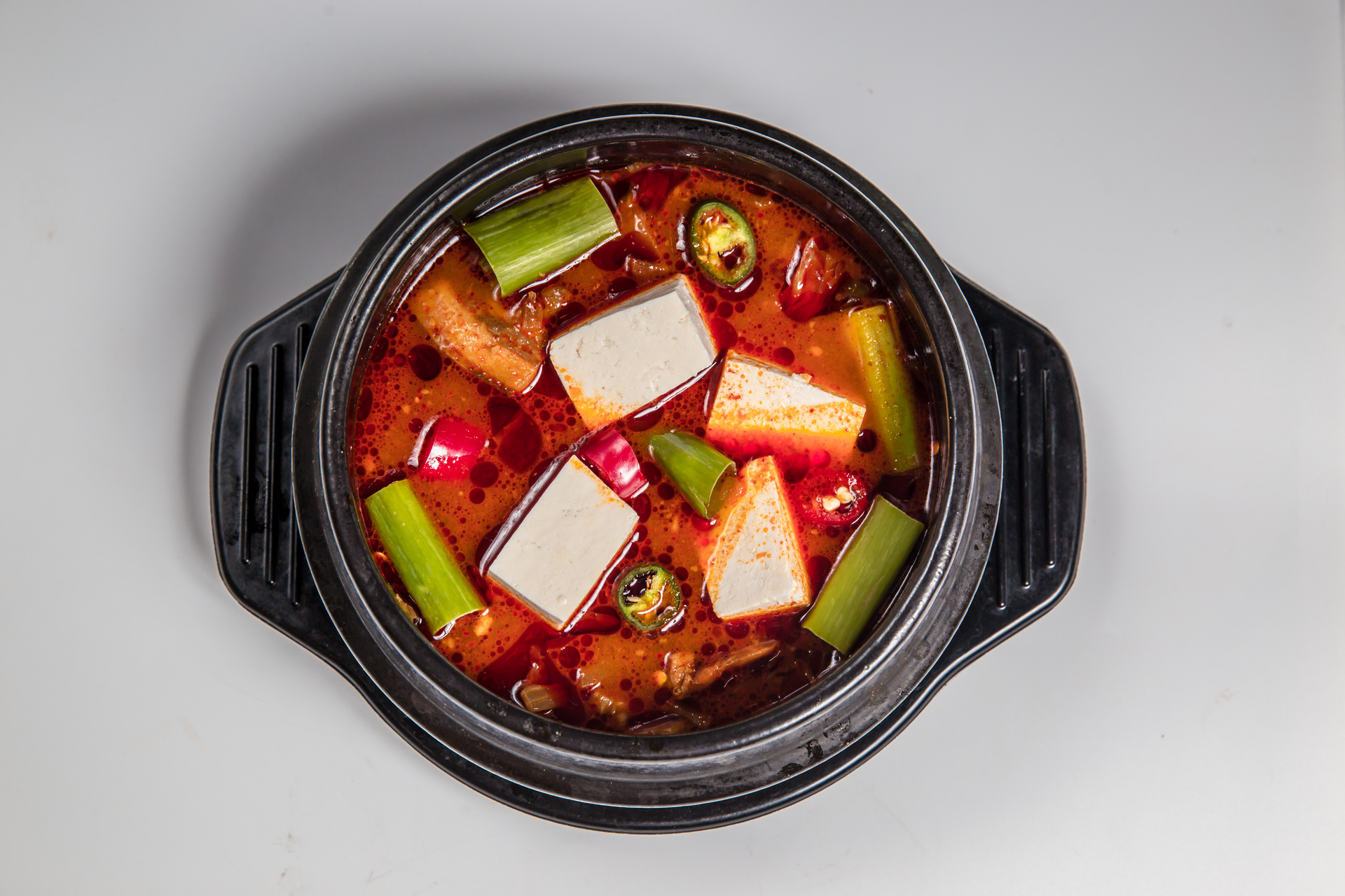 Korean Kimchi and Pork Hotpot with Silken Tofu