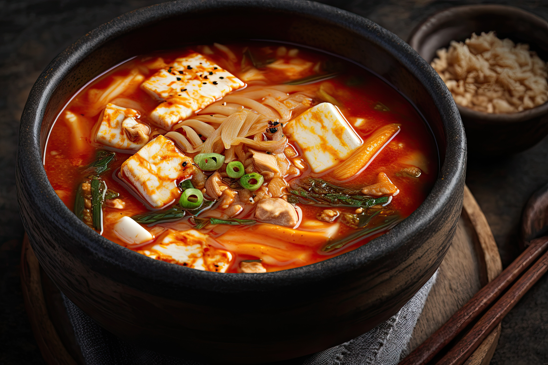 Korean Kimchi Jjigae Hotpot with Pork Belly and Tofu