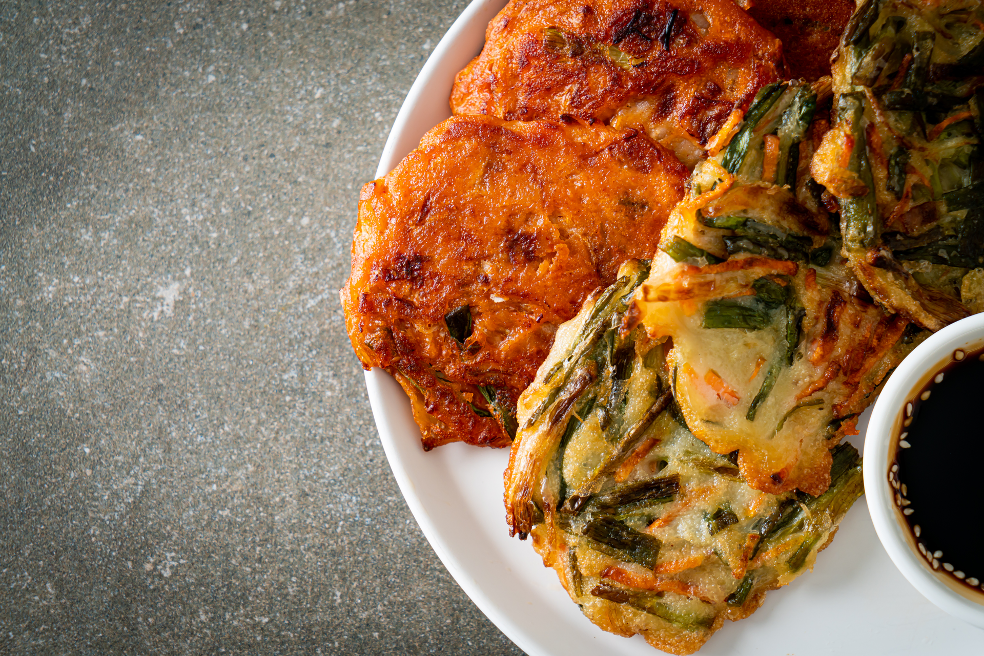 Korean Kimchi Pancake with Seafood Medley