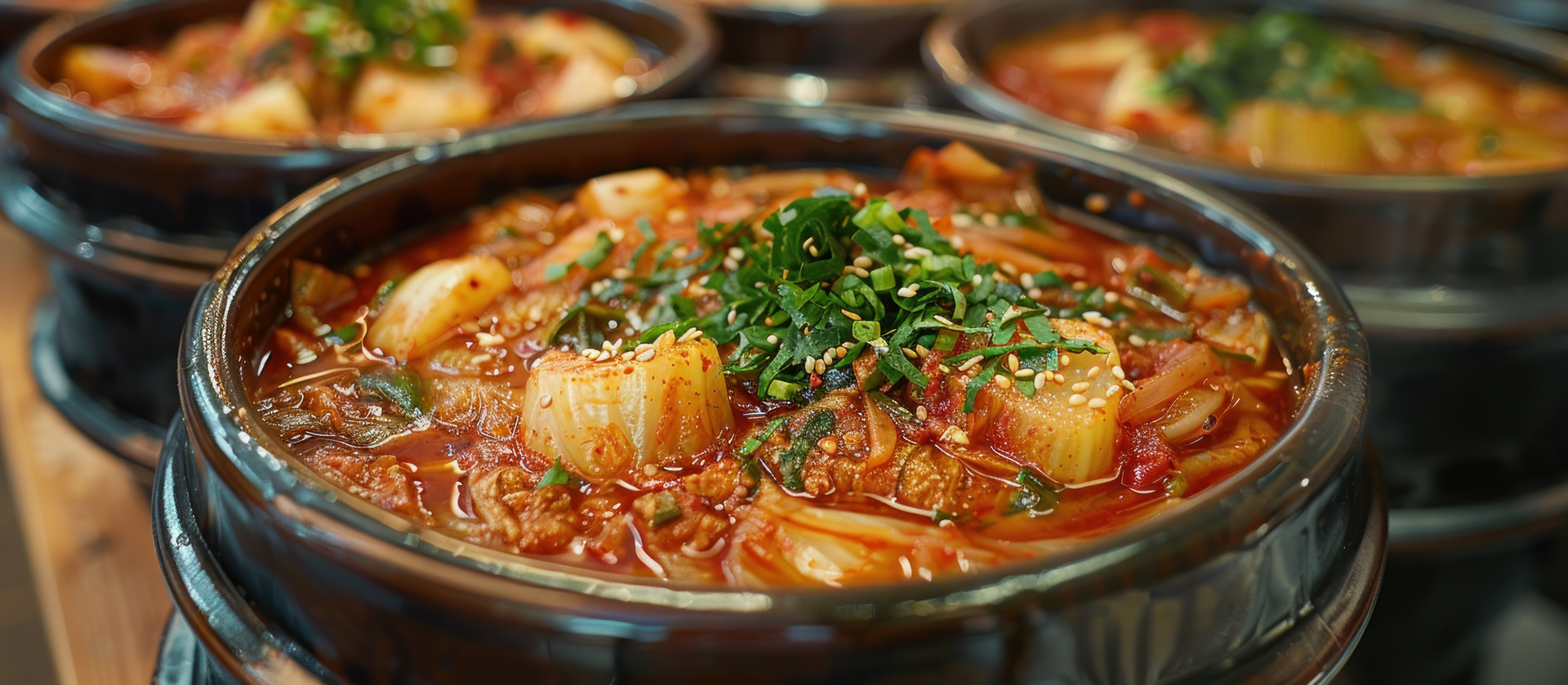 Korean Sundubu Jjigae with Kimchi and Clams
