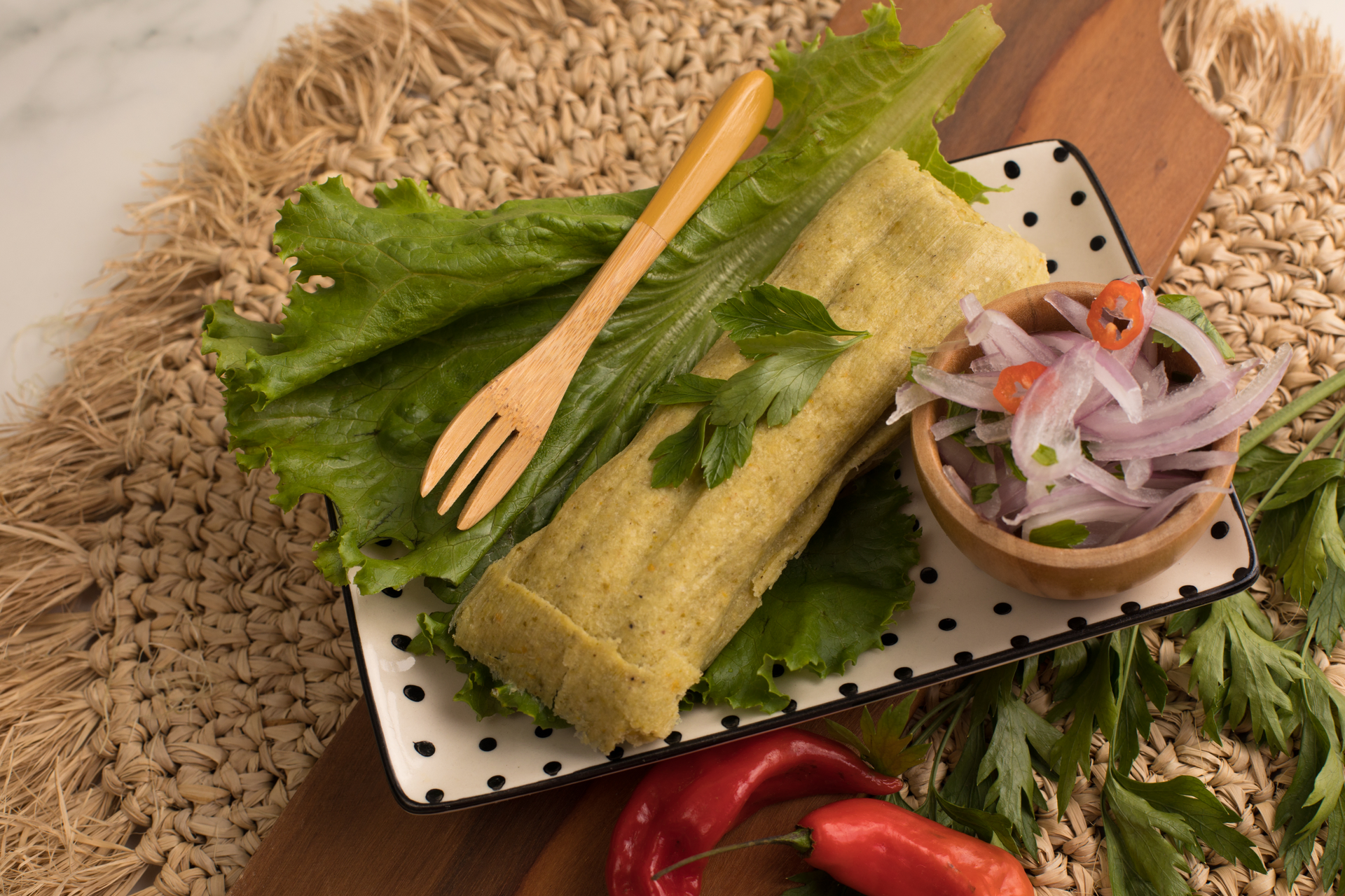 Lao Crispy Coconut Pancakes with Turmeric Leaf Wrapping
