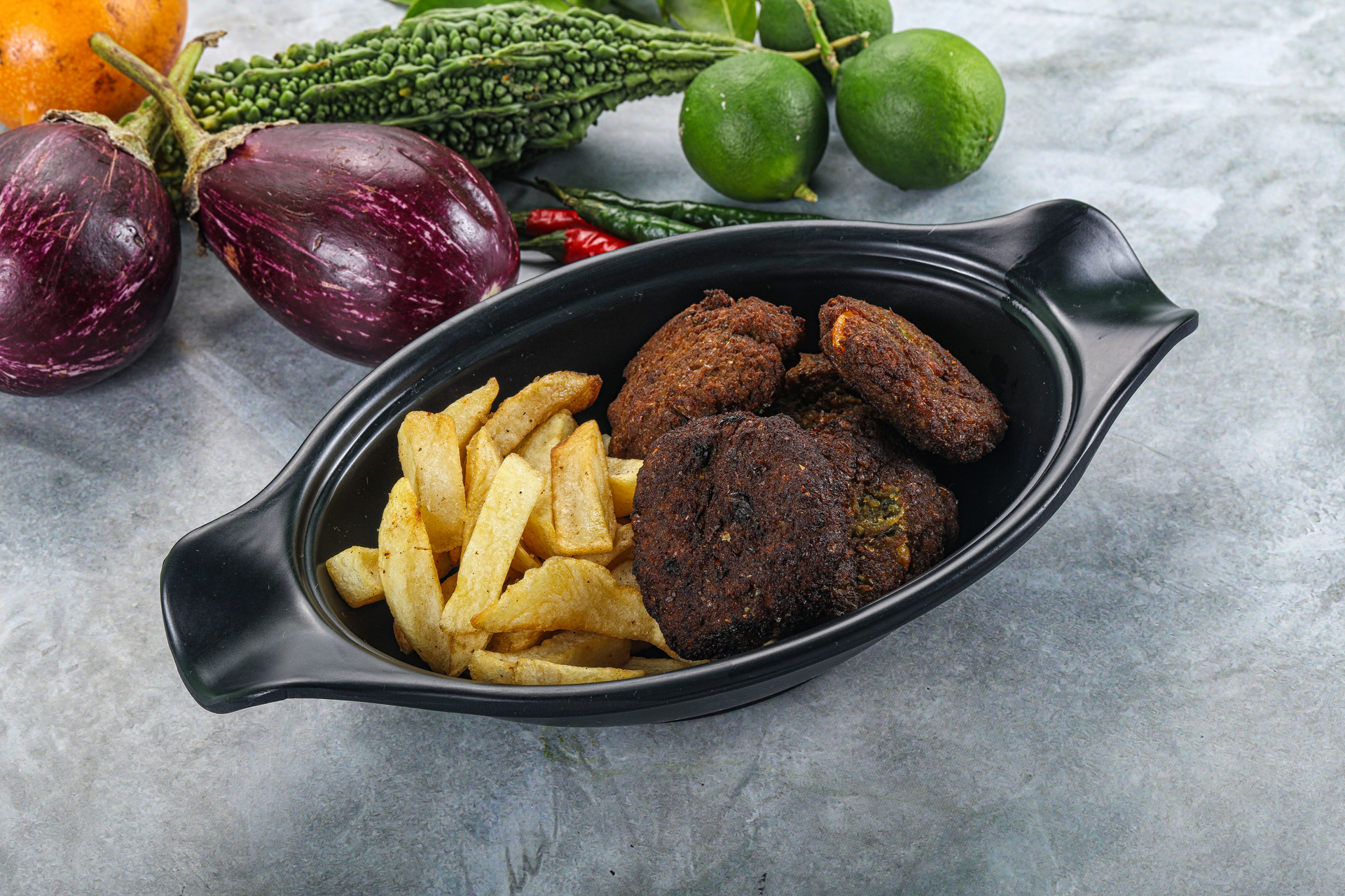 Lebanese Kafta Bil Sanieh with Tomato and Potato Layers