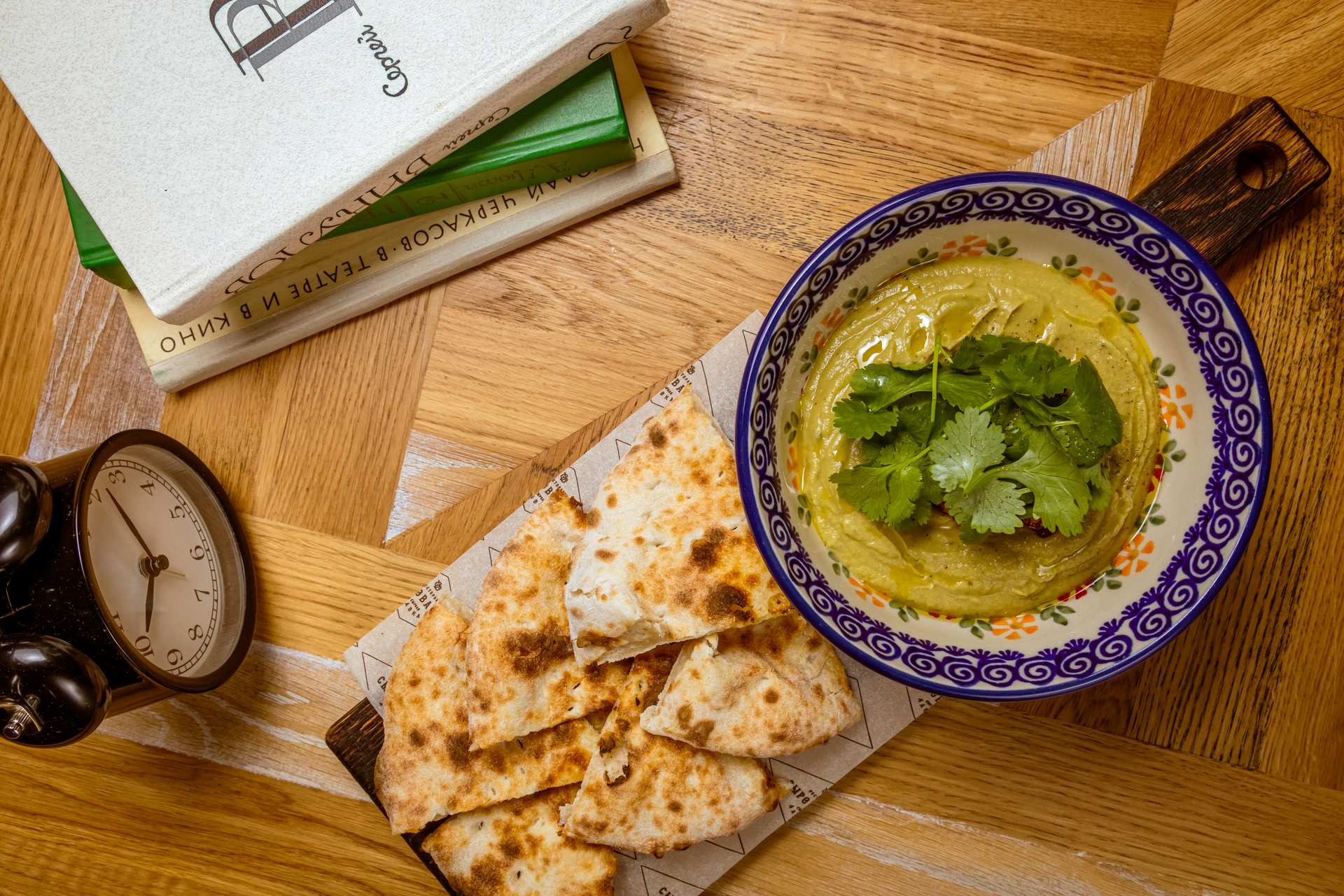 Lebanese Lentil and Spinach Soup with Pita Chips