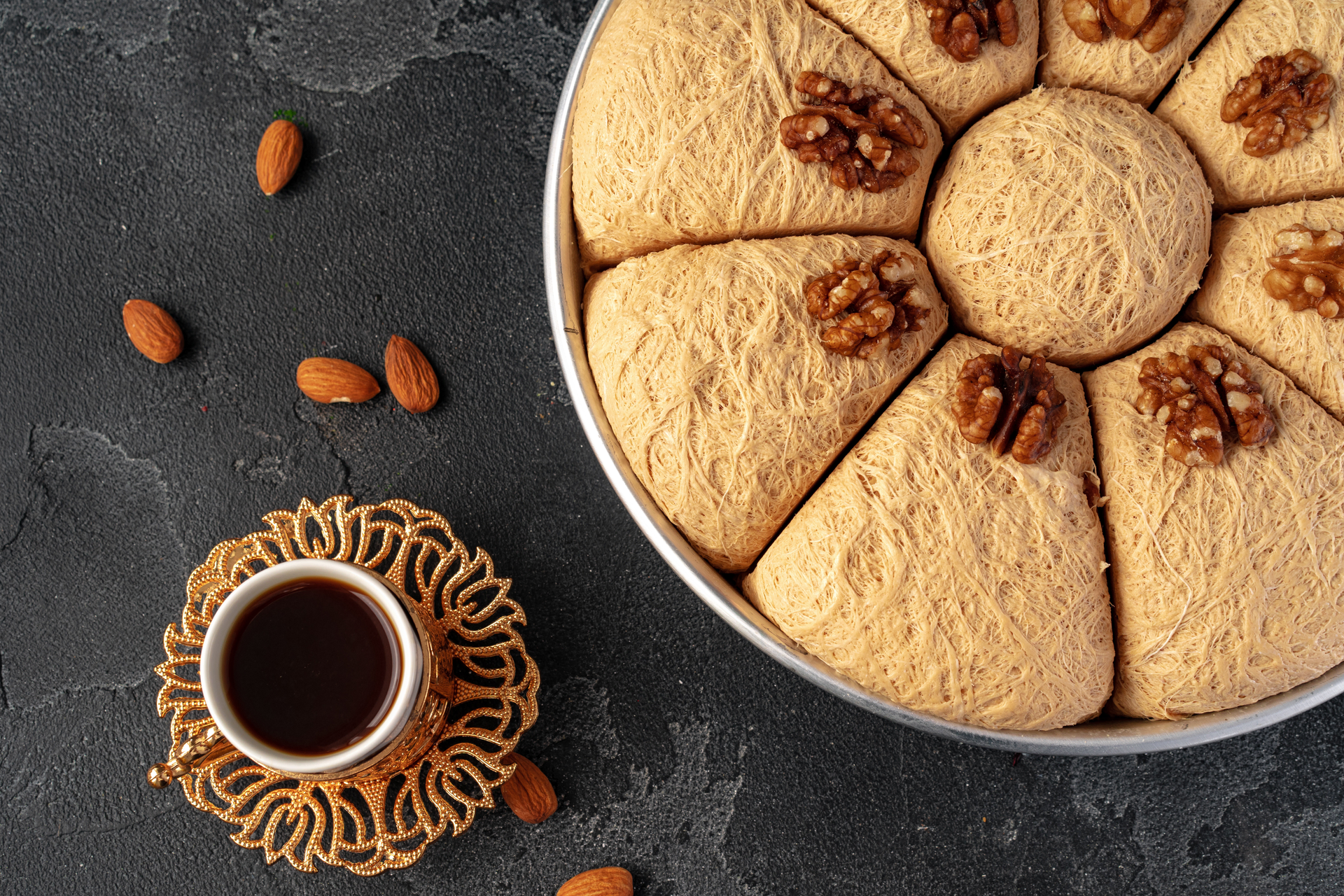 Lebanese Maamoul Pastry with Date and Nut Filling