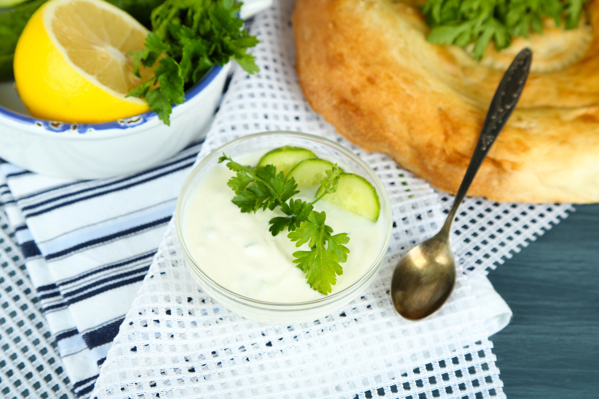 Lebanese Toum Sauce with Fresh Garlic and Lemon