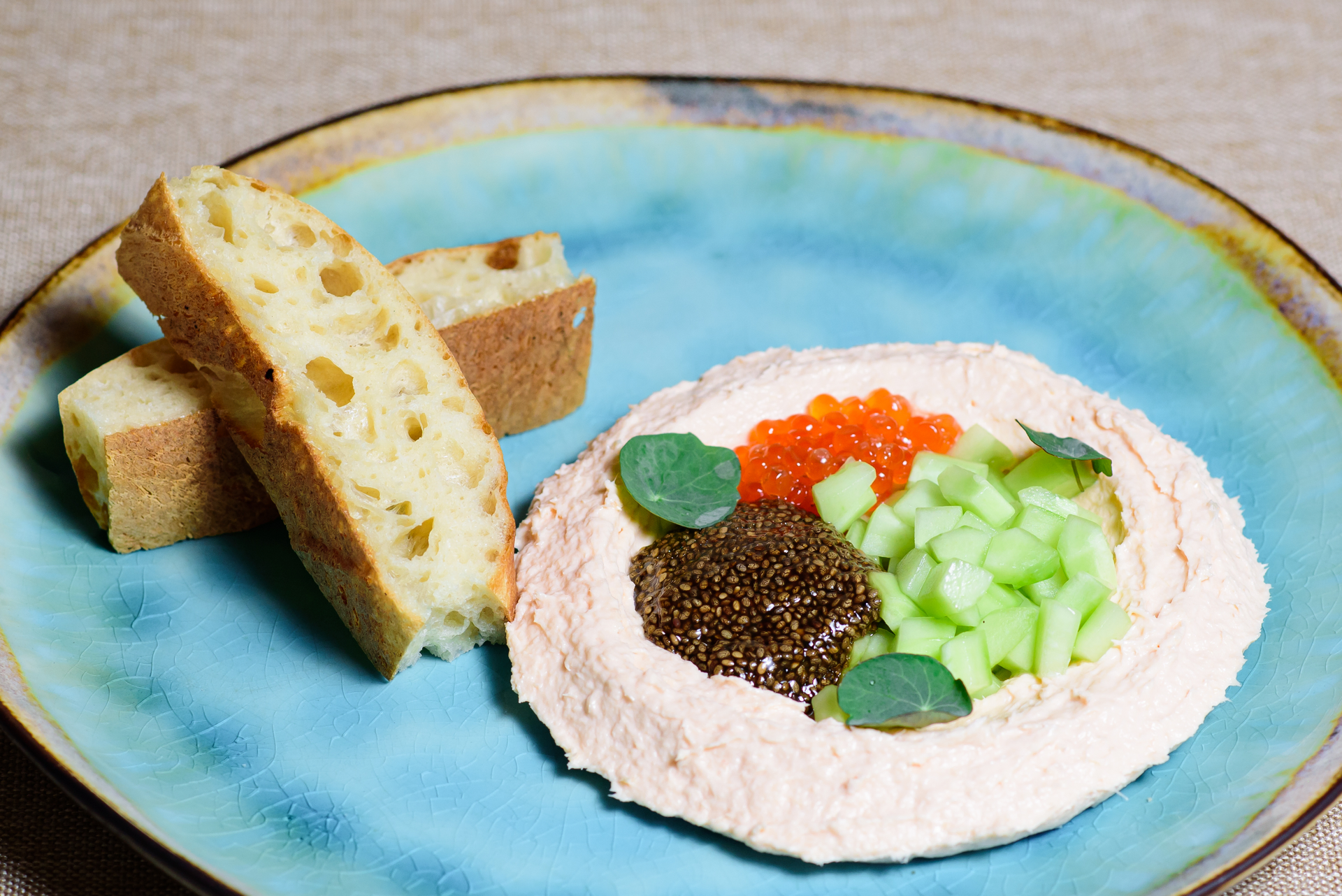 Lemon-Infused Baltic Herring Tartare with Rye Crumble