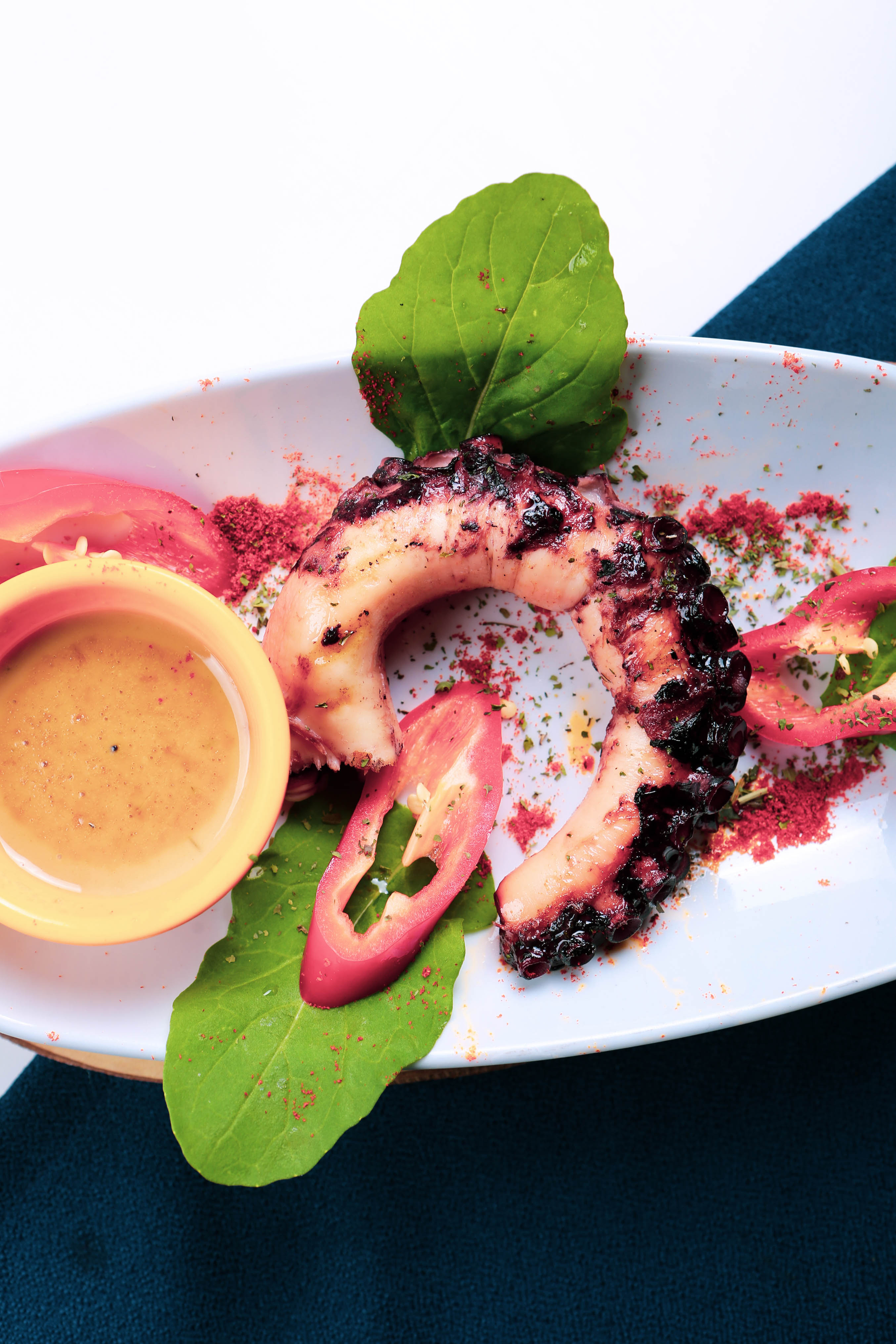 Lemon-Thyme Grilled Greek Octopus with Ouzo Splash