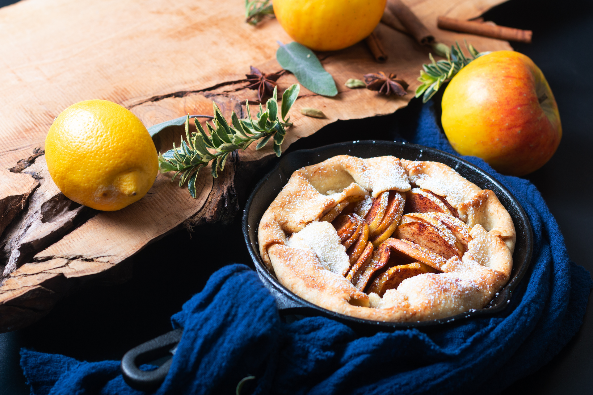 Luscious Alpine Mulled Wine Tart with Pear Compote