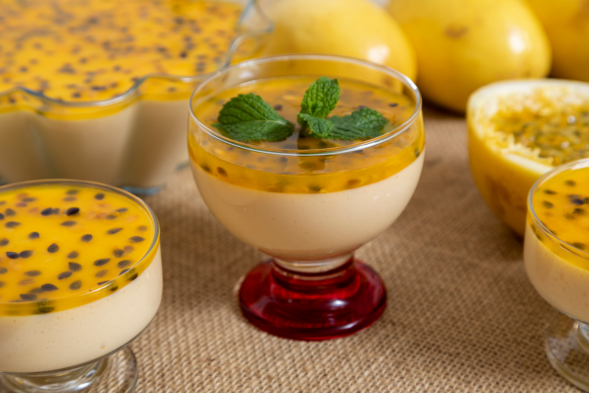 Luscious Brazilian Mango Mousse with Guava Sauce