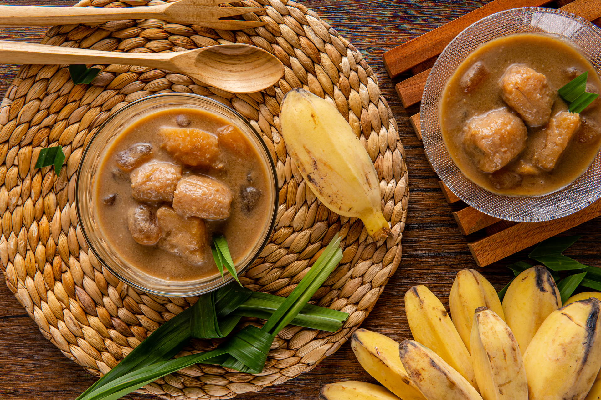 Luscious Indonesian Kolak Pisang with Coconut and Palm Sugar