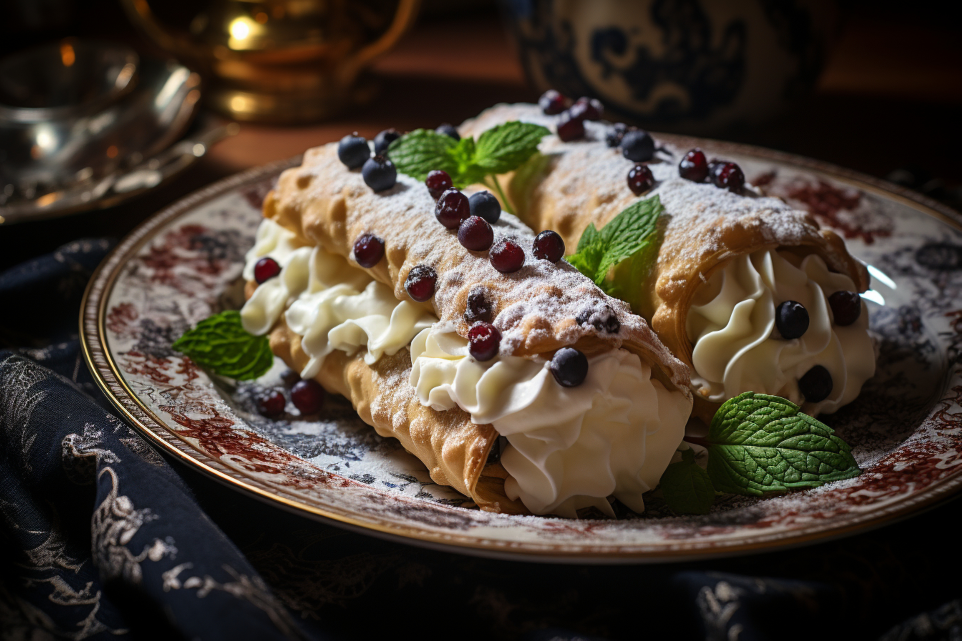 Luscious Spanish Pionono with Cream and Sultanas