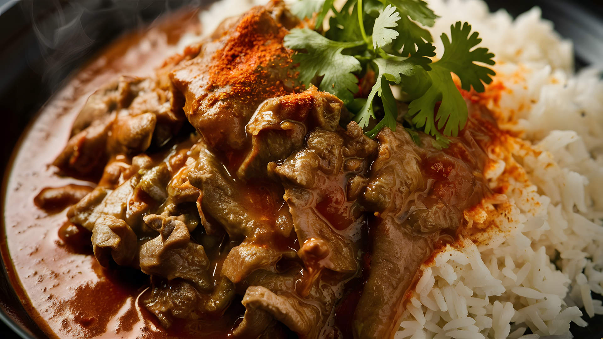 Lush Jamaican Curry Goat with Ginger Coconut Rice