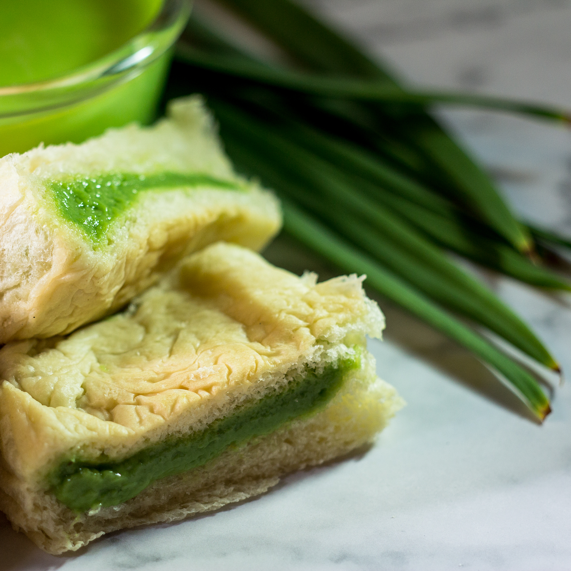 Lush Singaporean Kaya Toast French Toast with Pandan Drizzle