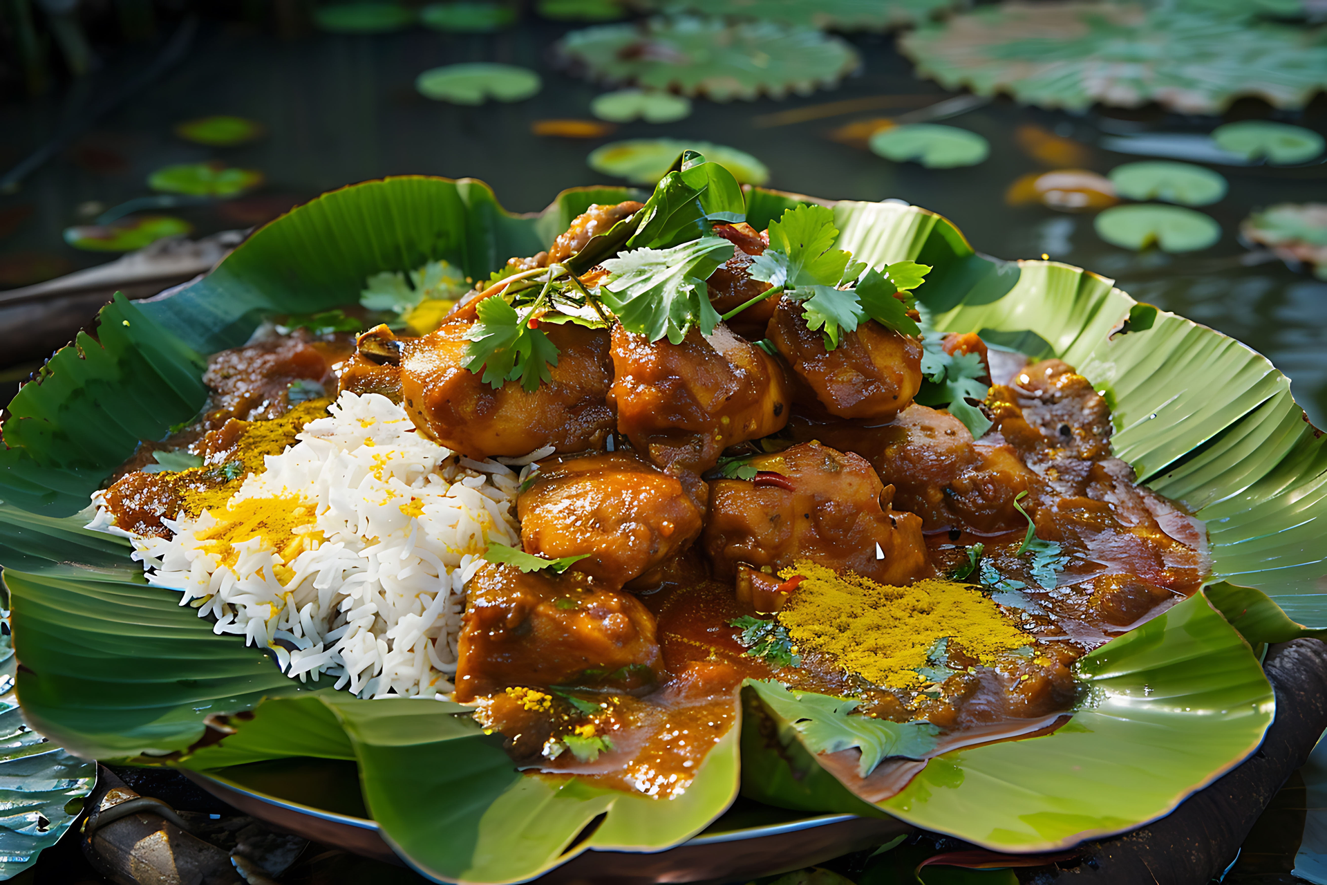 Lush Tanzanian Coconut Fish Curry with Plantain Fried Rice