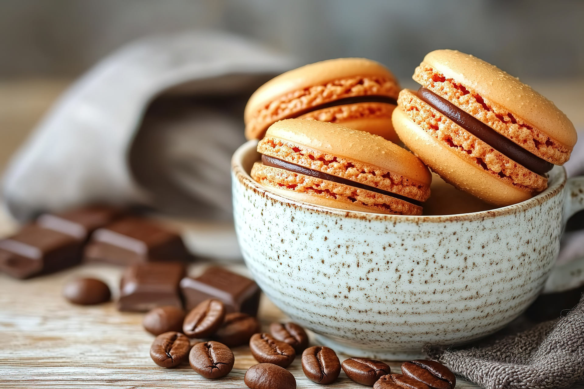 Luxurious Ethiopian Honey-Spiced Coffee Macarons with Cardamom Cream