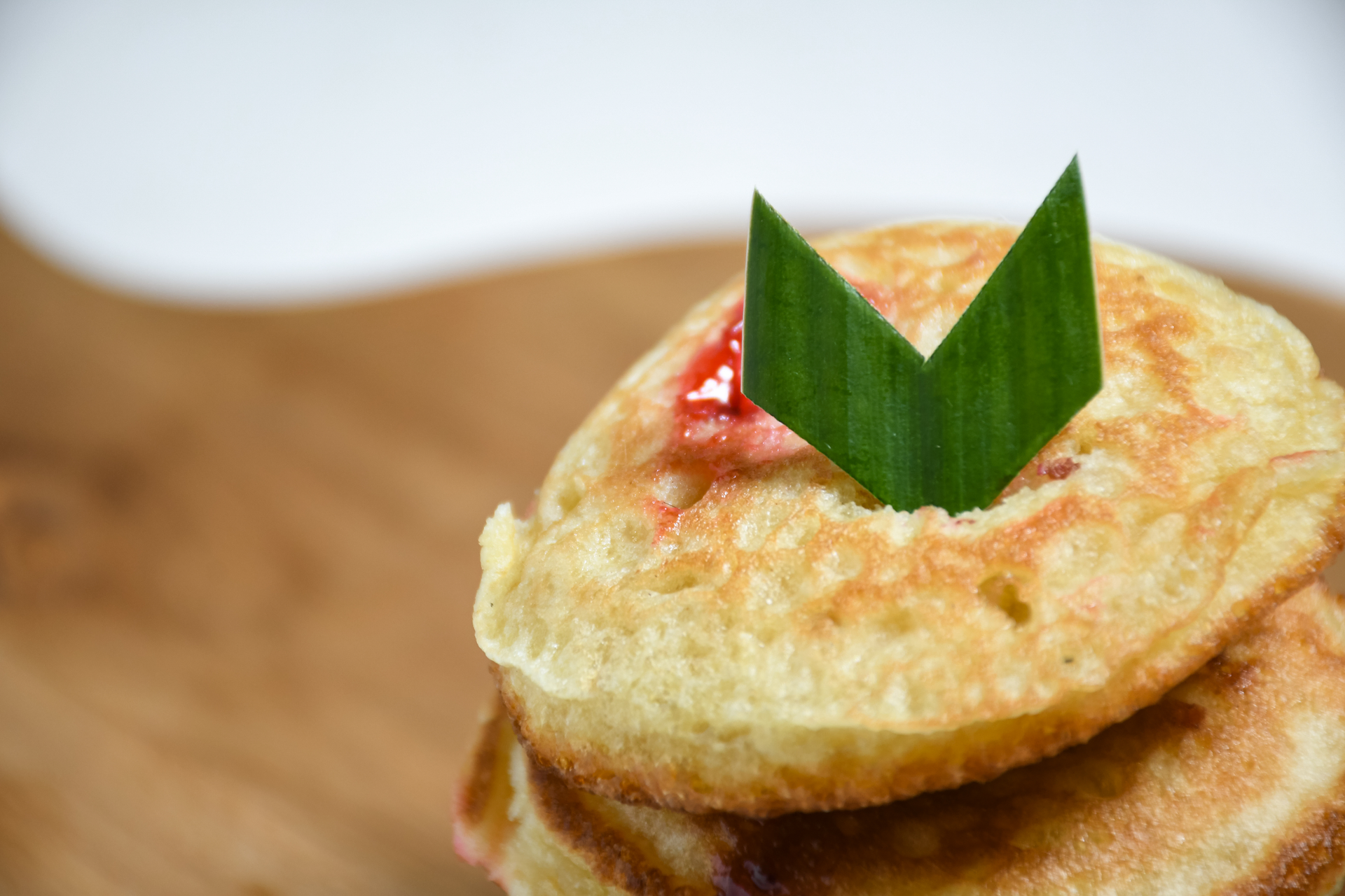 Malaysian Pandan Pancakes with Coconut Pastilla