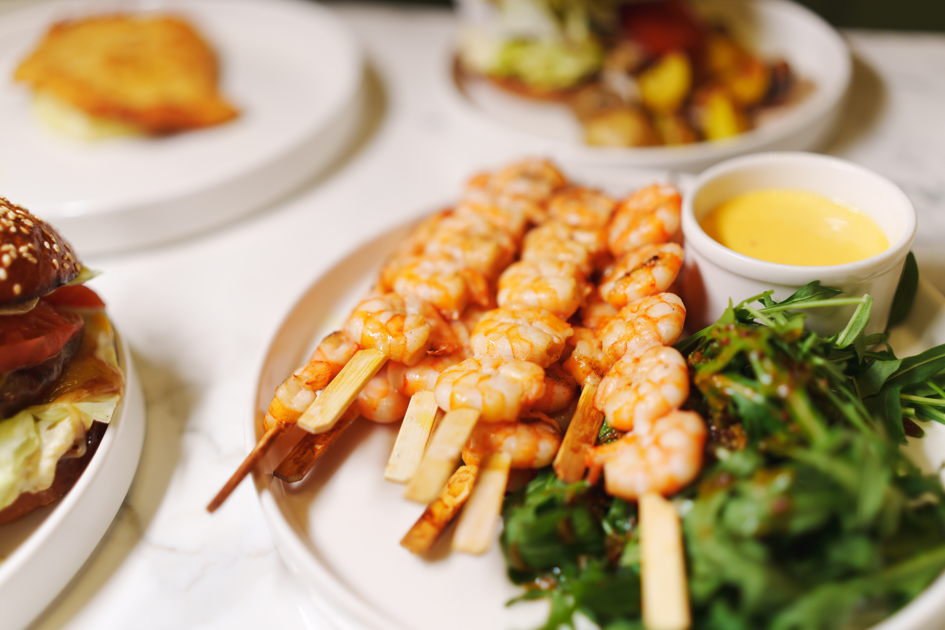 Malaysian Turmeric Coconut Shrimp Skewers with Citrus Dip