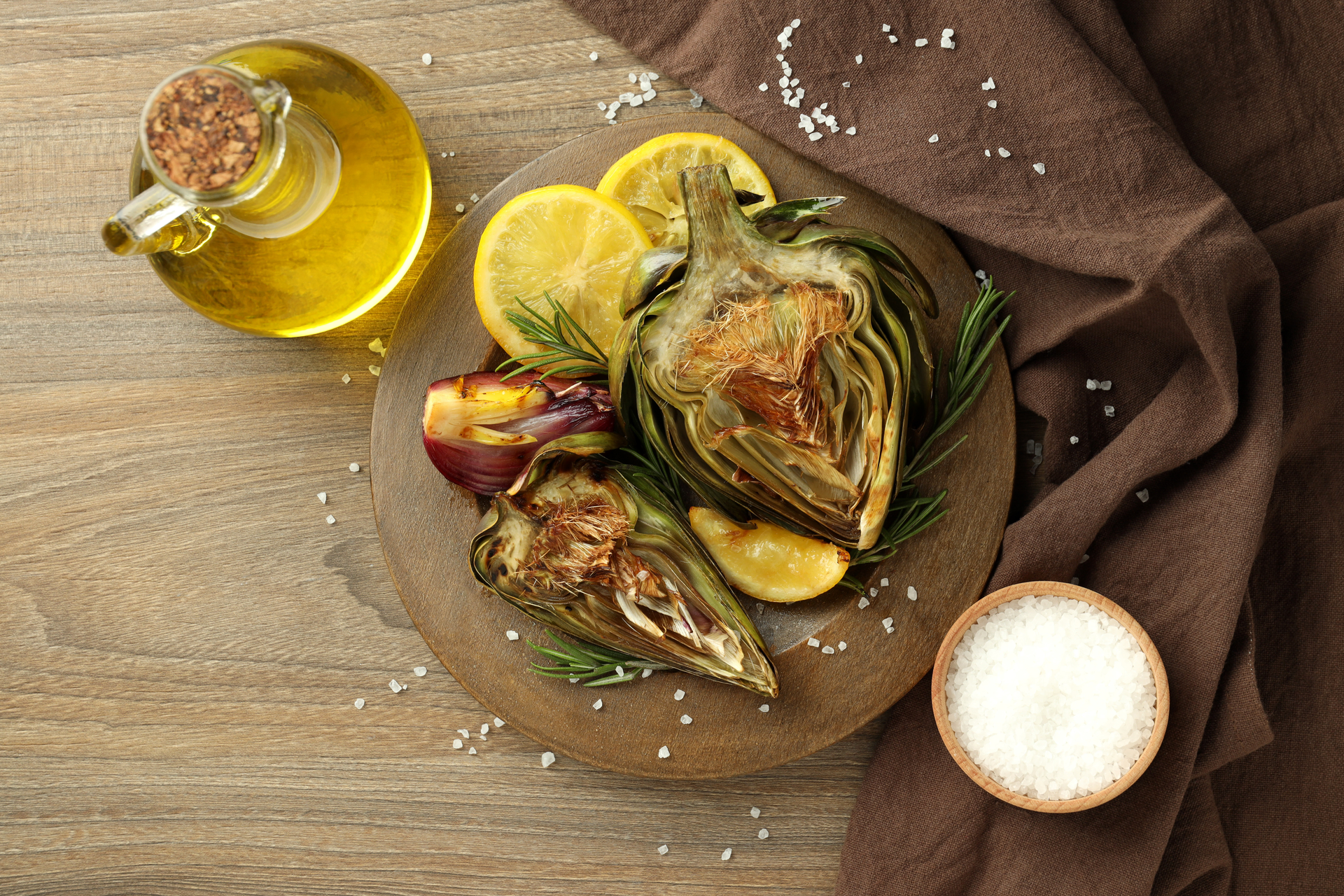 Mediterranean Artichoke and Herb Stuffed Bread with Olive Oil Drizzle