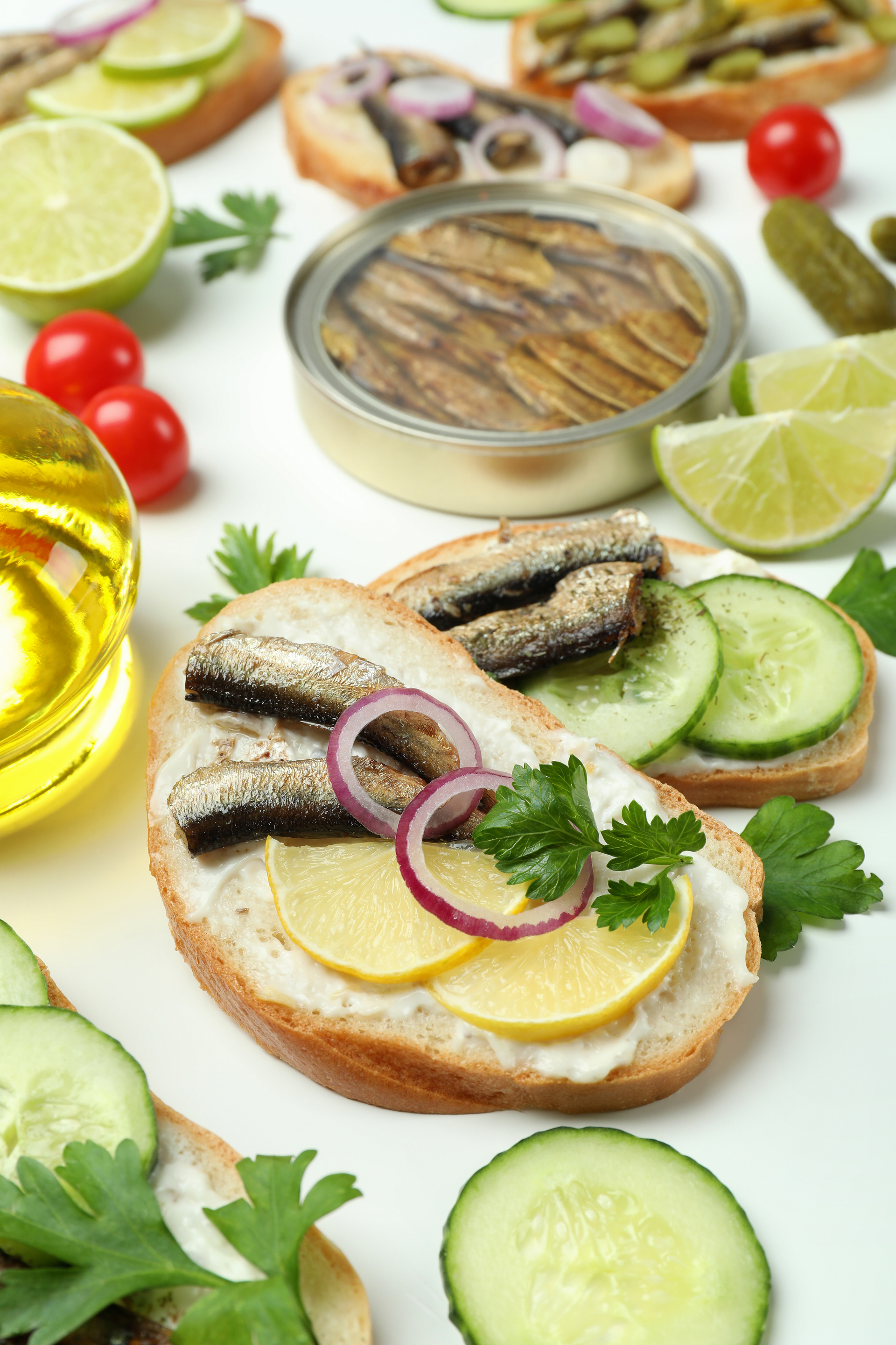 Mediterranean Sardine Crostini with Lemon Capers