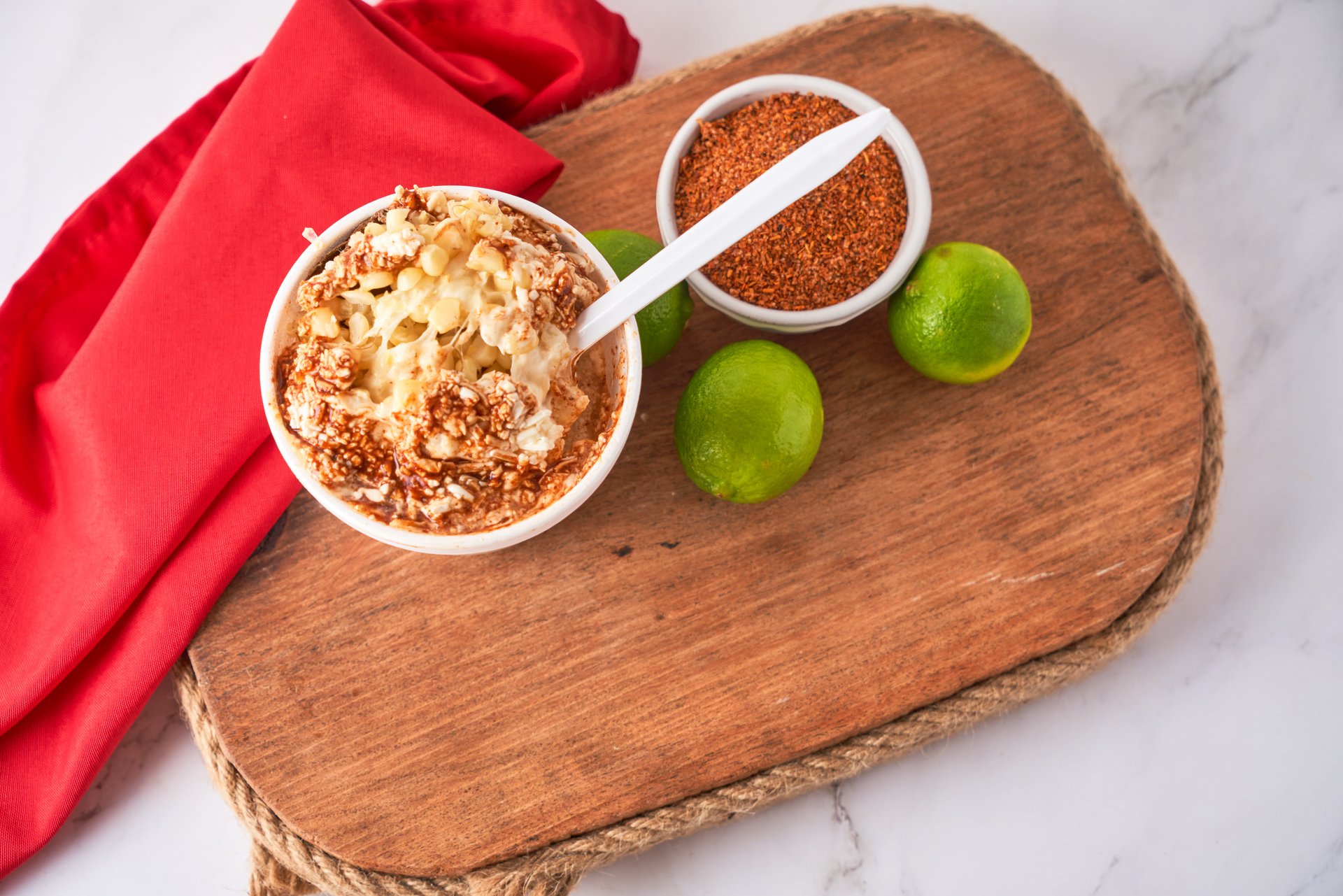Mexican Esquites with Lime and Tajin