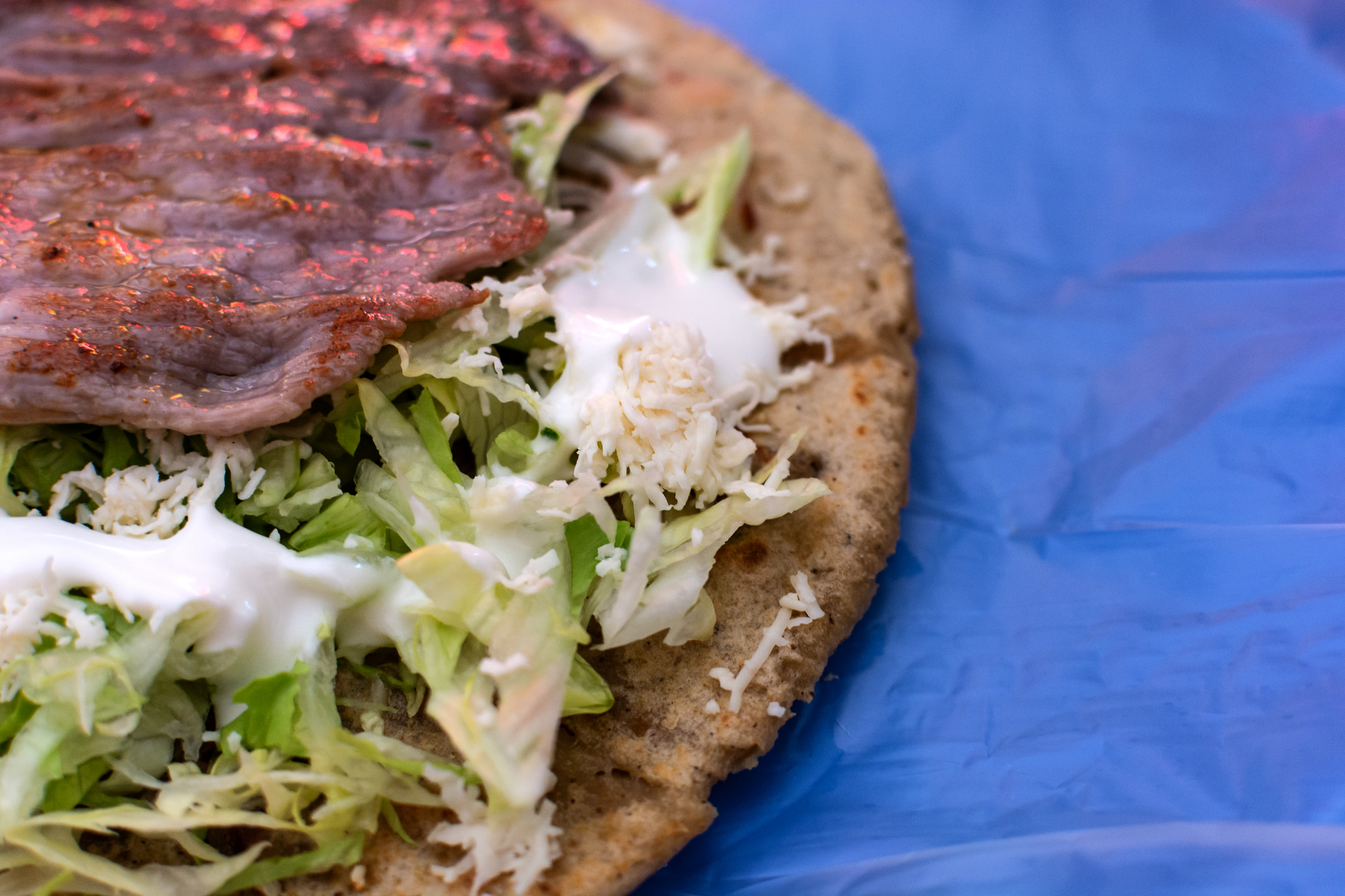 Mexican Tlayuda with Refried Beans and Oaxacan Cheese