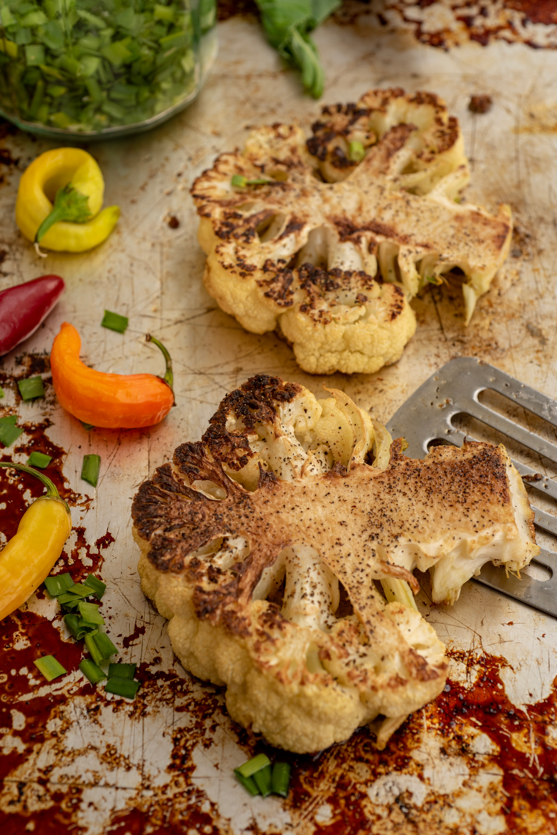Middle Eastern Shawarma Spiced Cauliflower with Tahini Drizzle