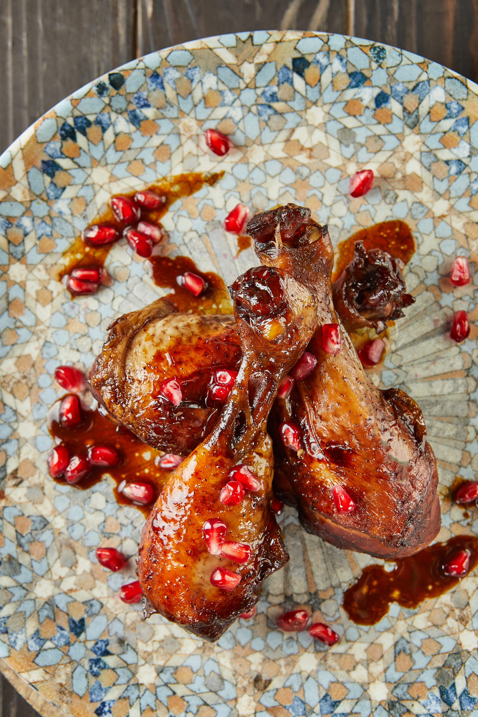 Middle Eastern Sumac-Roasted Chicken with Pomegranate Molasses Drizzle