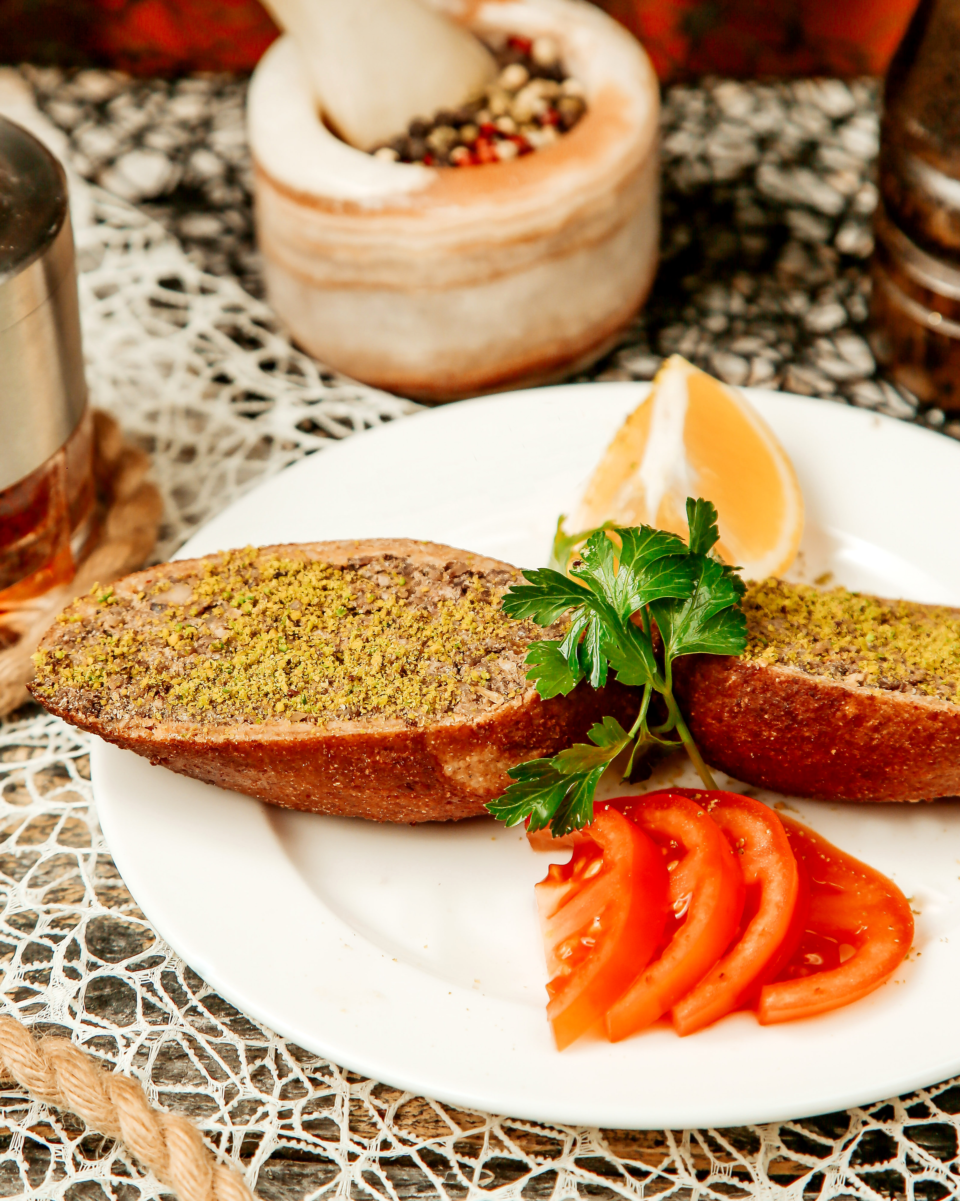 Middle Eastern Za'atar Spiced Lentil Loaf with Pomegranate Glaze