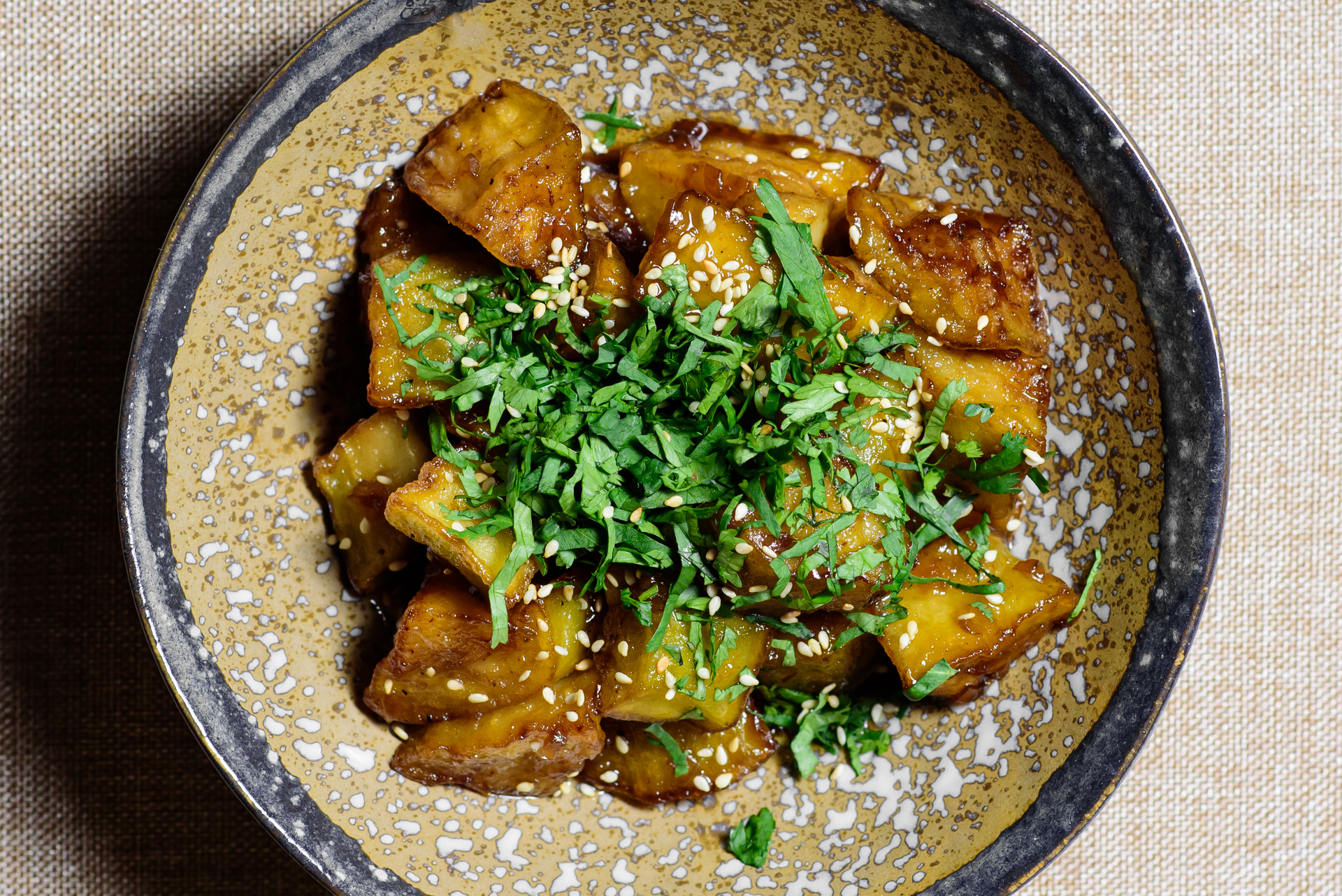 Miso-Glazed Eggplant with Sesame Seeds and Scallions