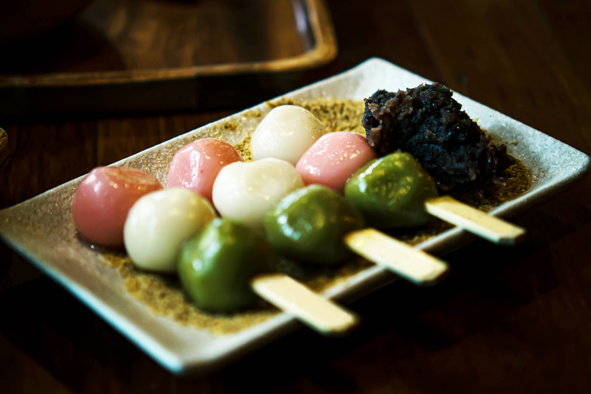 Mitarashi Dango with Sweet Soy Glaze