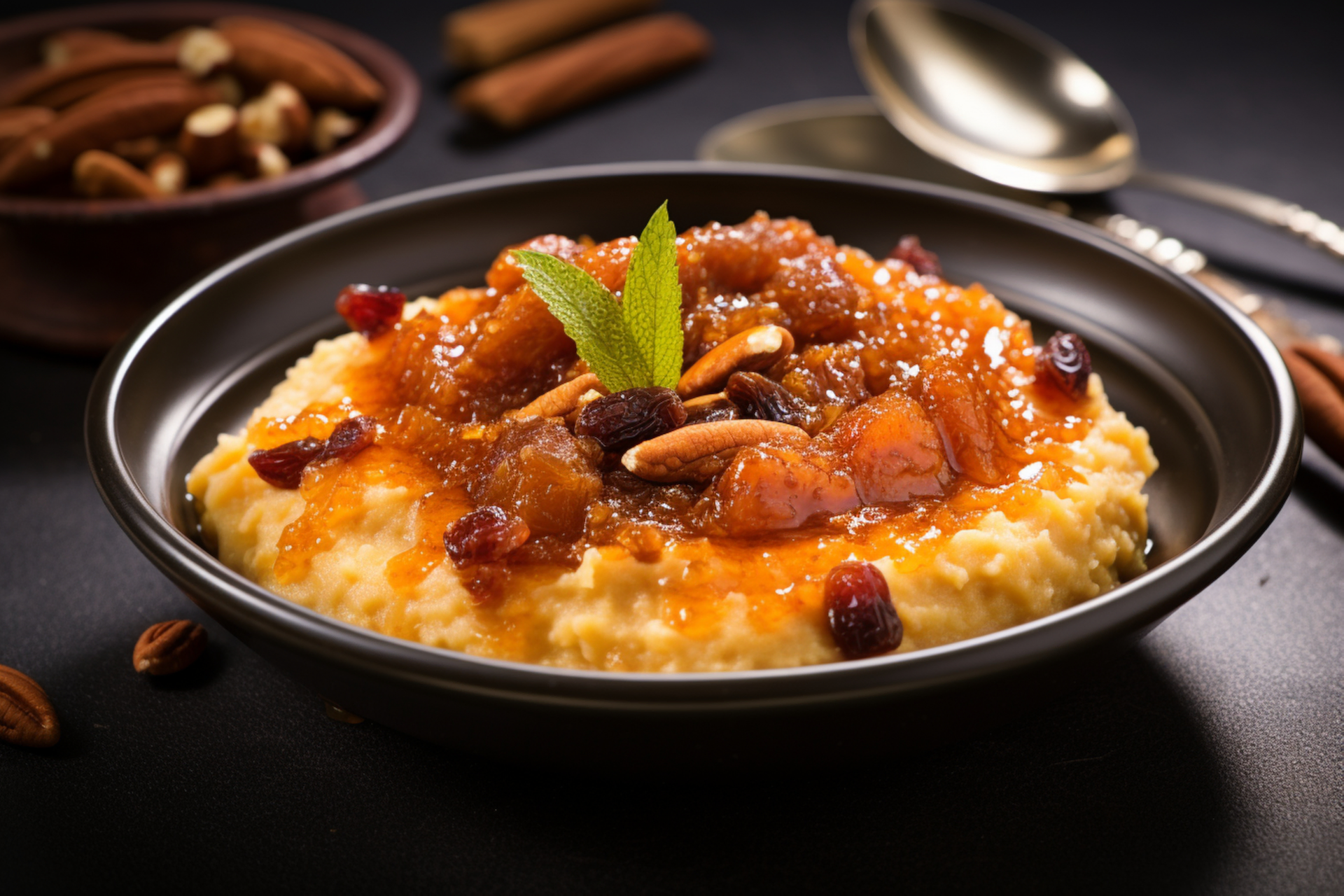 Moroccan Apricot and Almond Couscous with Cinnamon Honey Drizzle