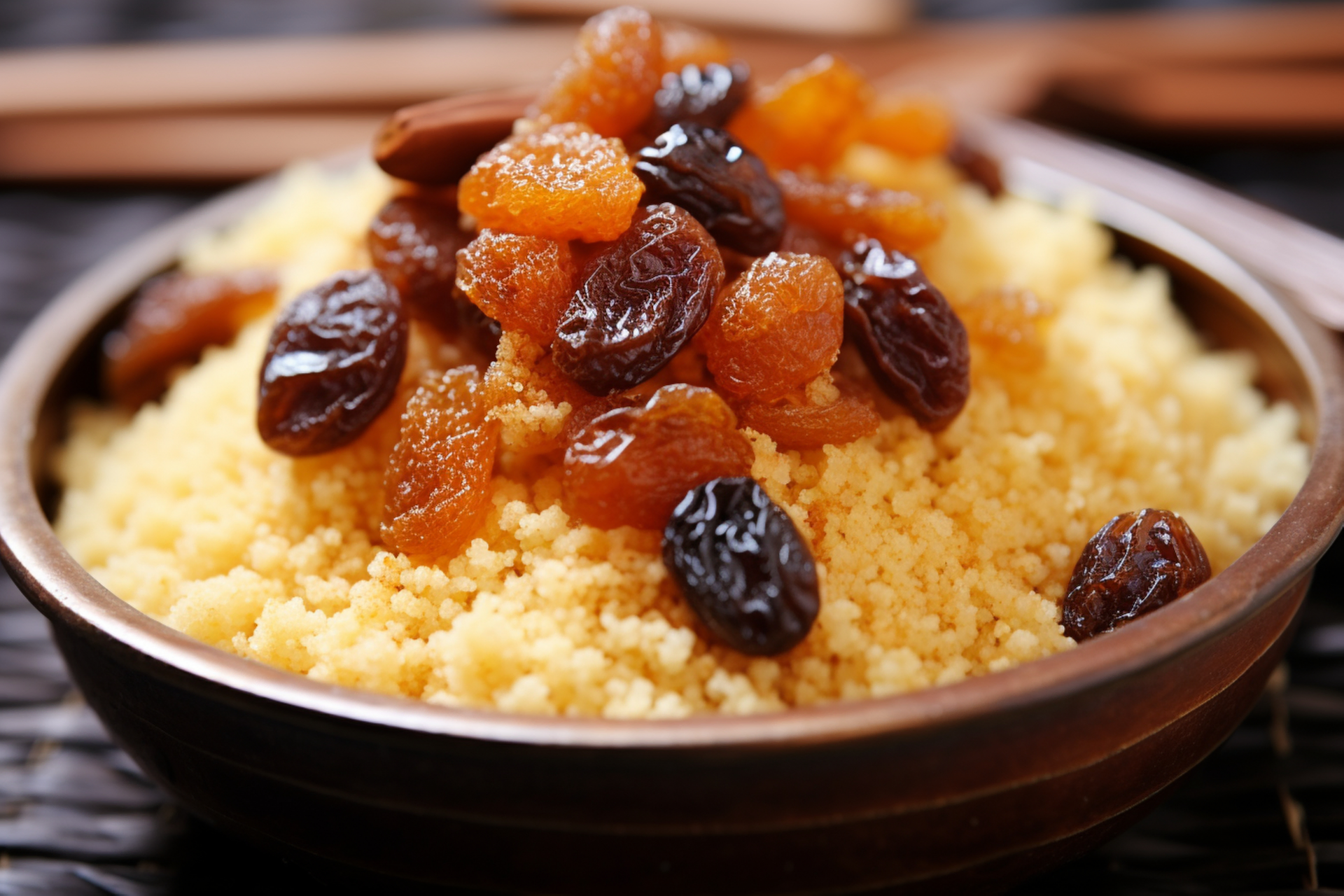 Moroccan Apricot and Almond Couscous with Cinnamon Honey Drizzle