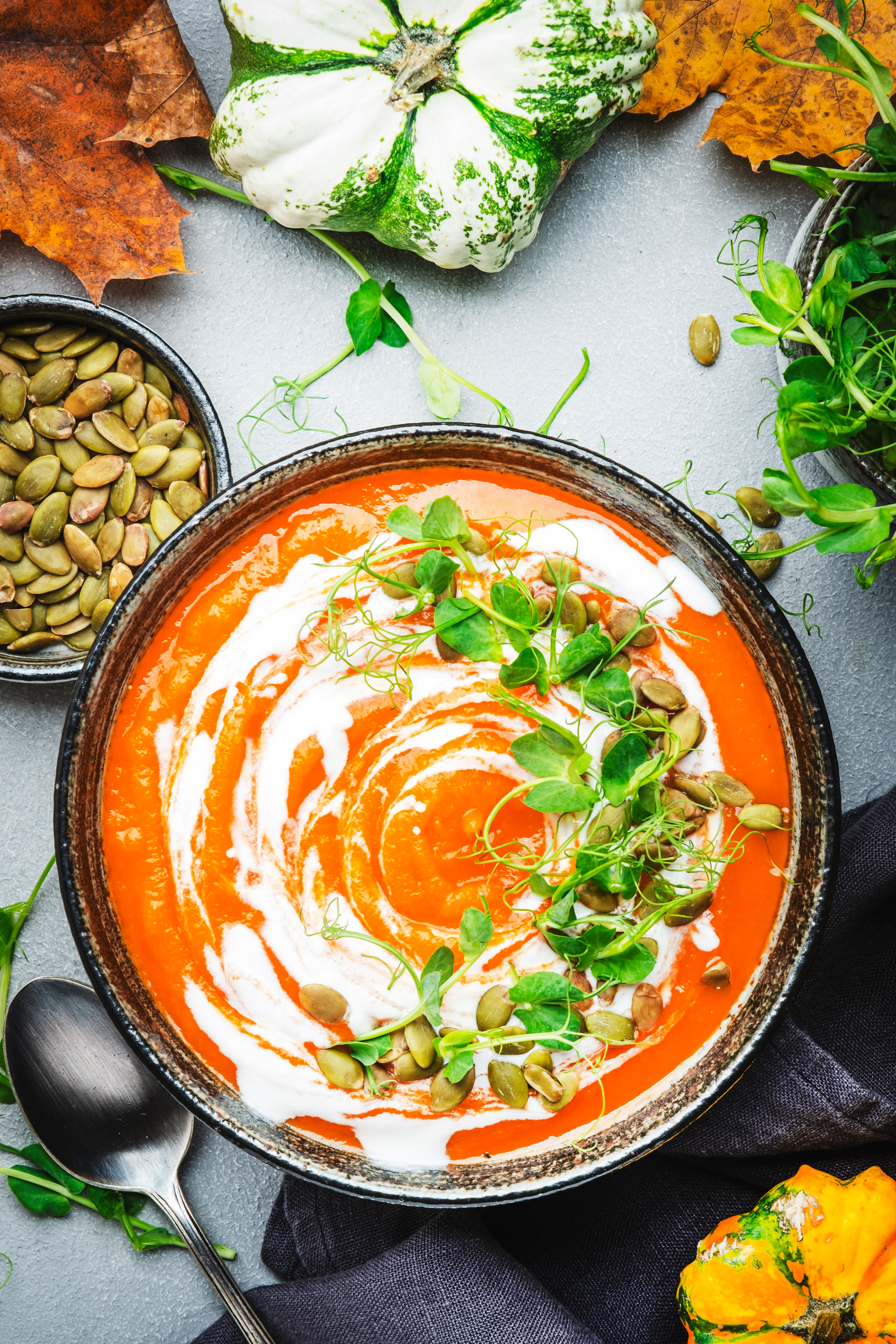 Moroccan Carrot Saffron Stew with Almond Tarator