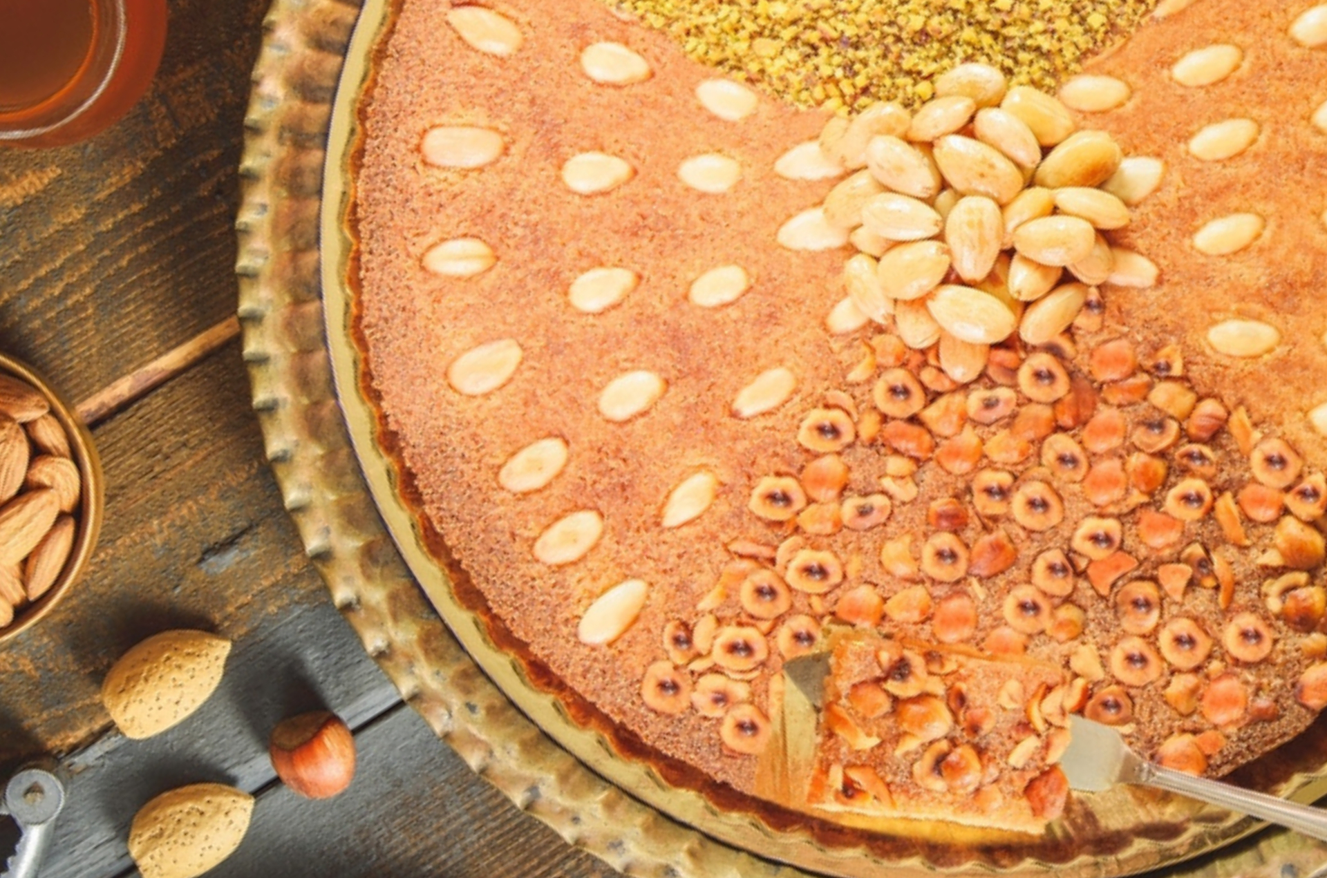 Moroccan Harira Pie with Phyllo and Toasted Almonds