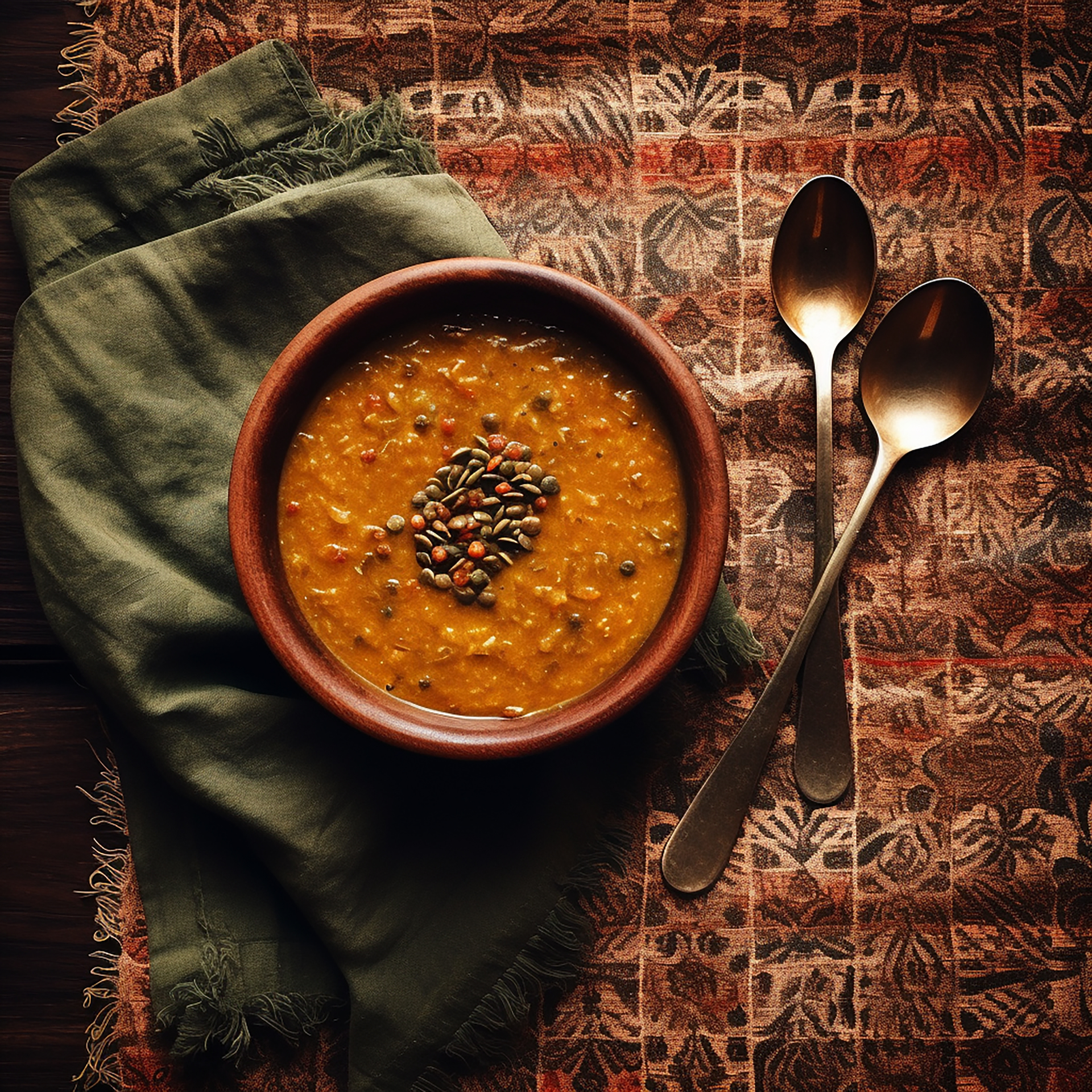 Moroccan Harira with Lentils and Saffron