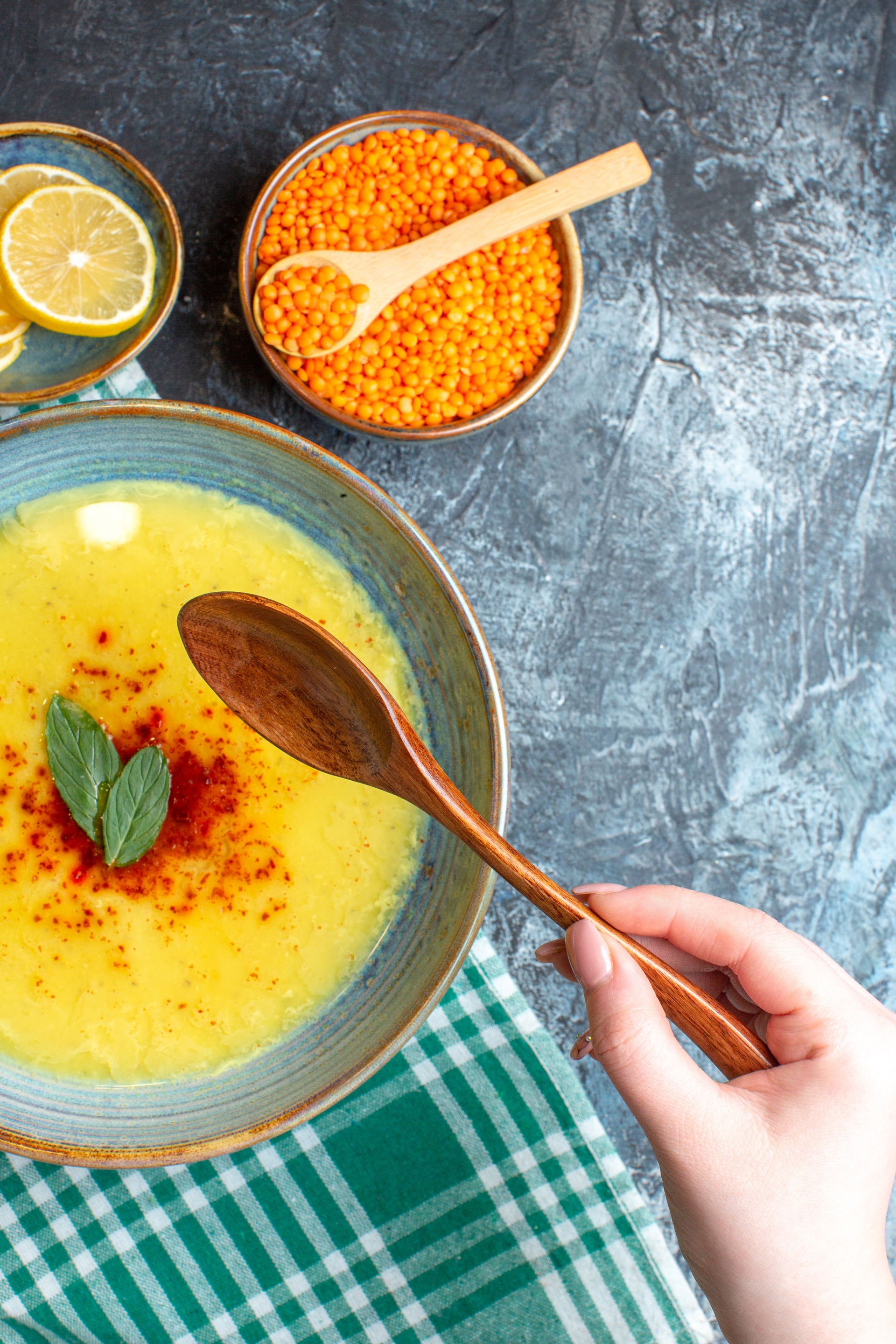 Moroccan Harira with Lentils and Saffron