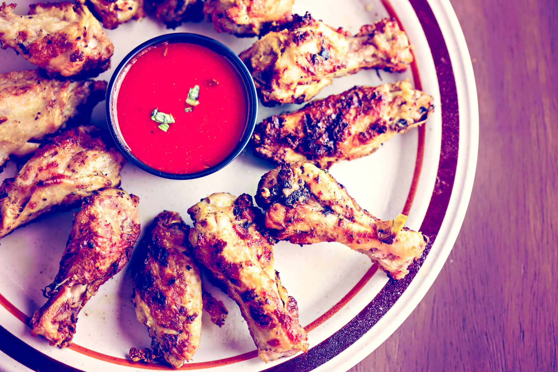 Moroccan Ras El Hanout Chicken Wings with Pomegranate Glaze