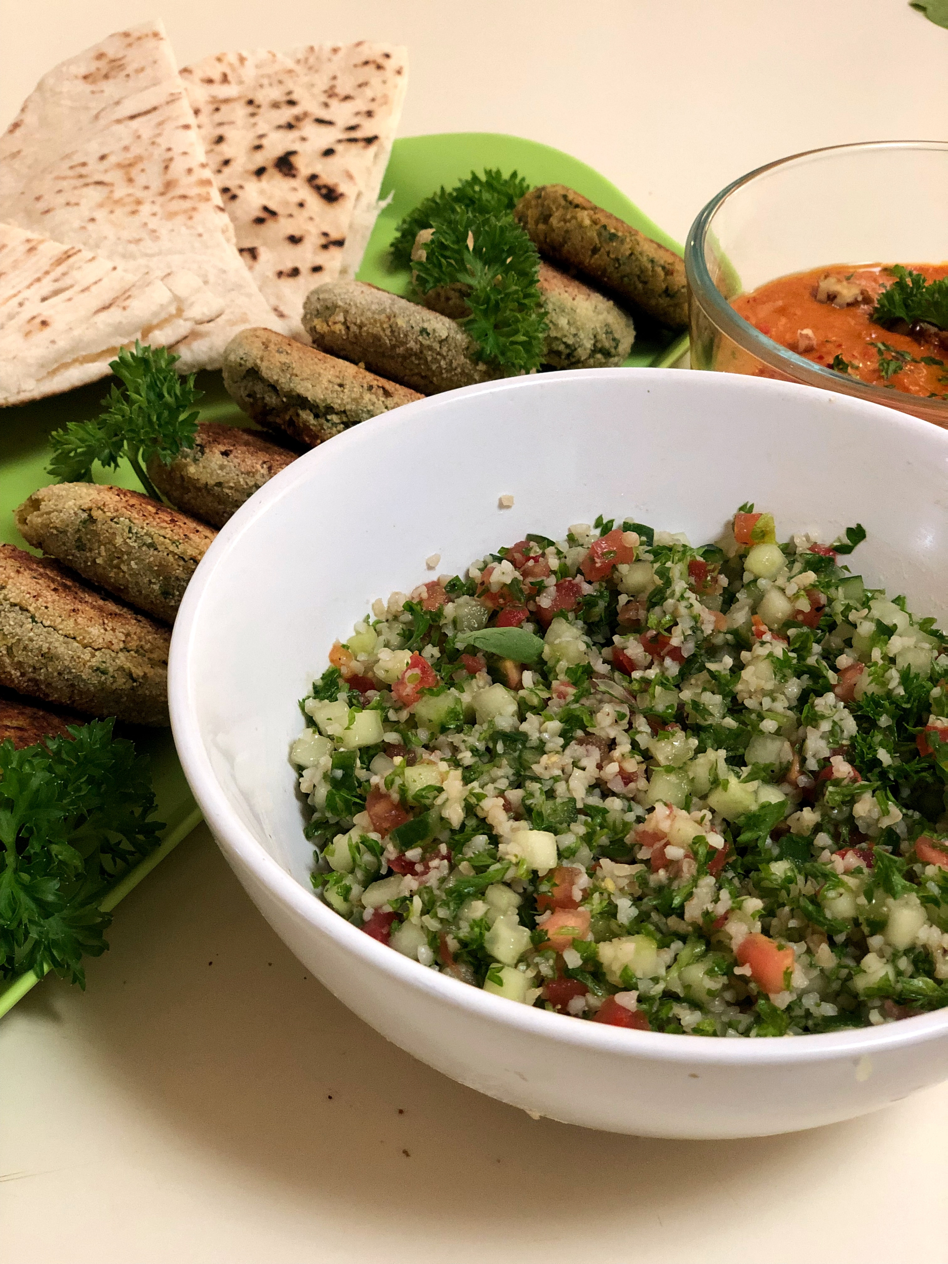 Moroccan Spiced Lentil and Quinoa Salad with Harissa Vinaigrette