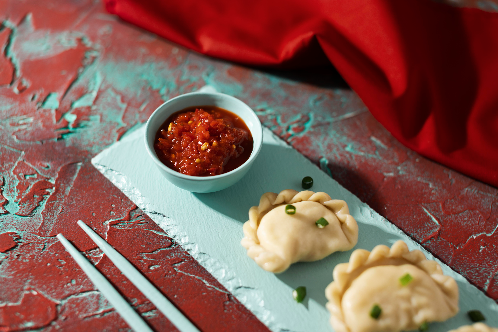 Nepalese Momo with Spicy Tomato Chutney
