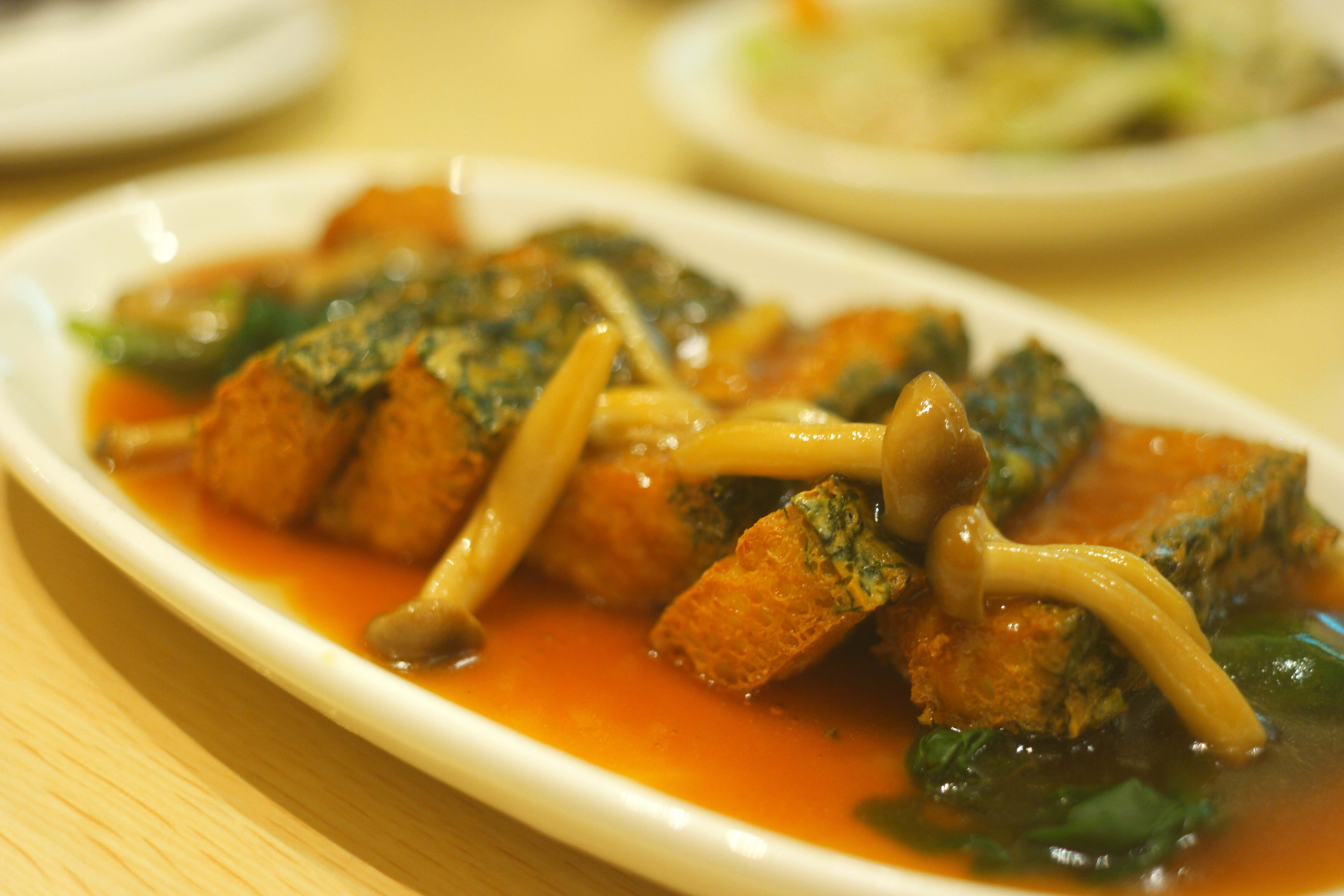 Nigerian Plantain Fufu with Egusi Chicken Soup