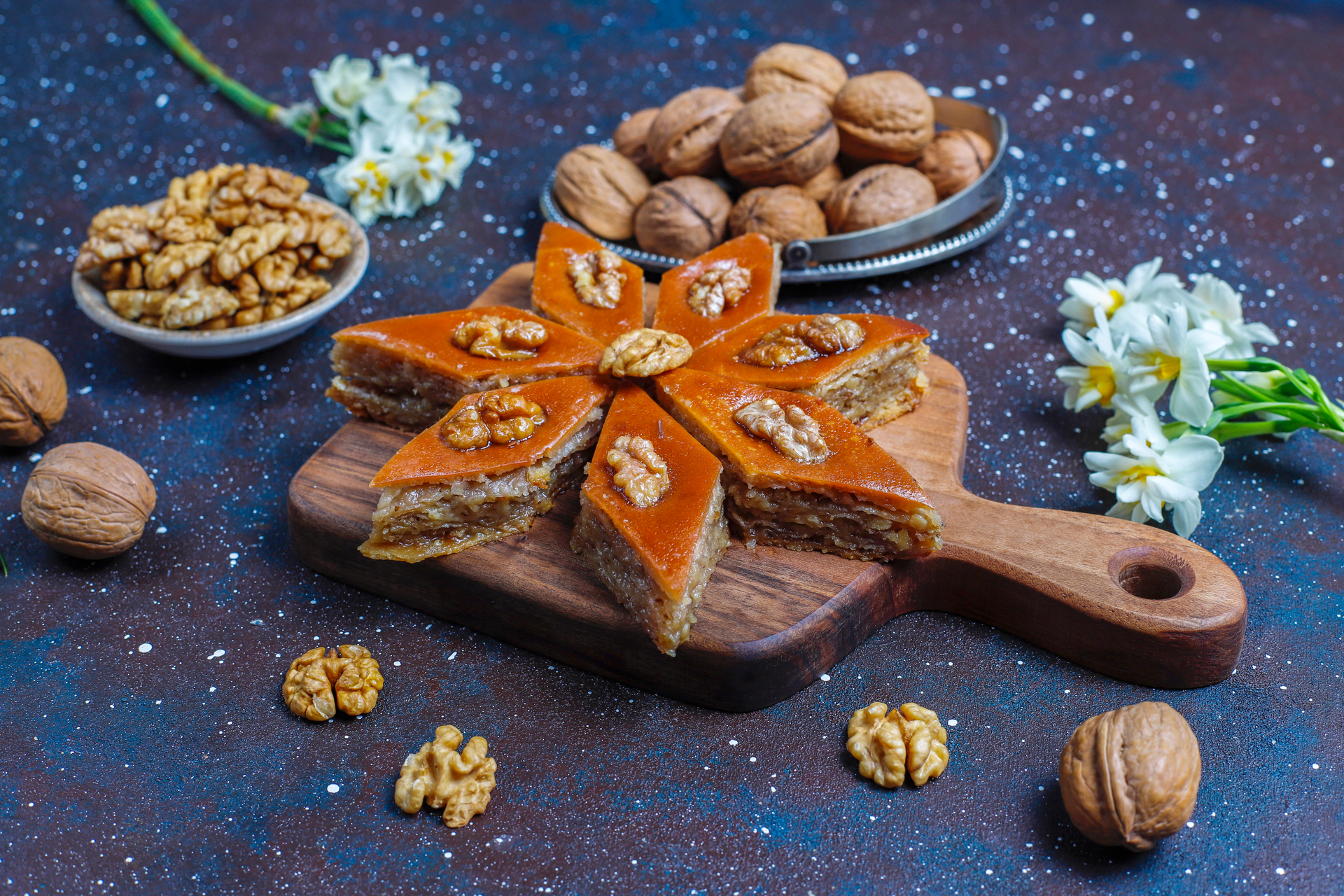 Nutty Armenian Gata Pastry with Walnut Filling