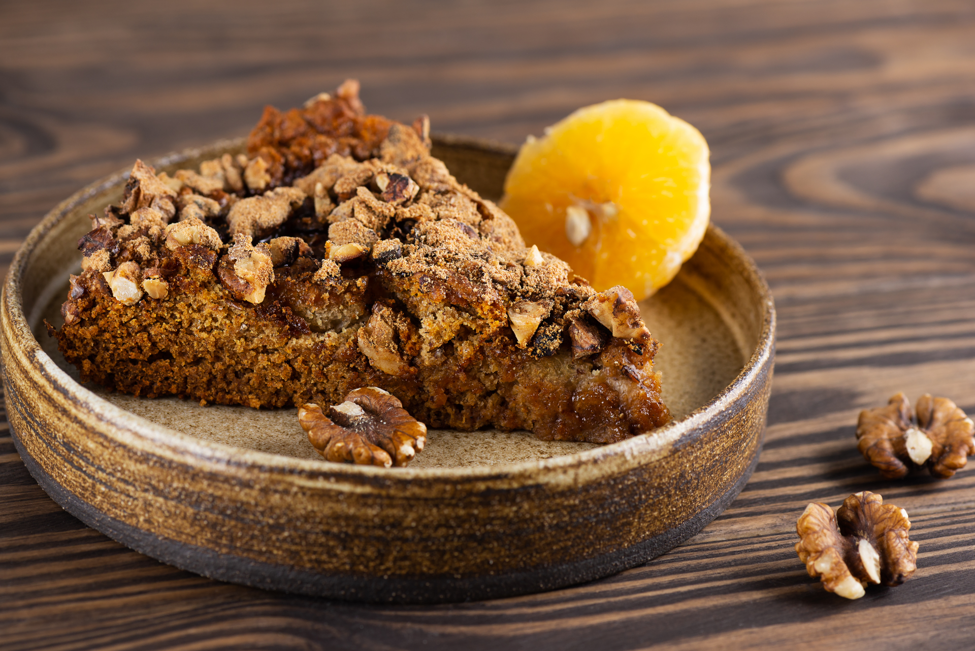 Nutty Greek Walnut Cake with Orange Blossom Glaze