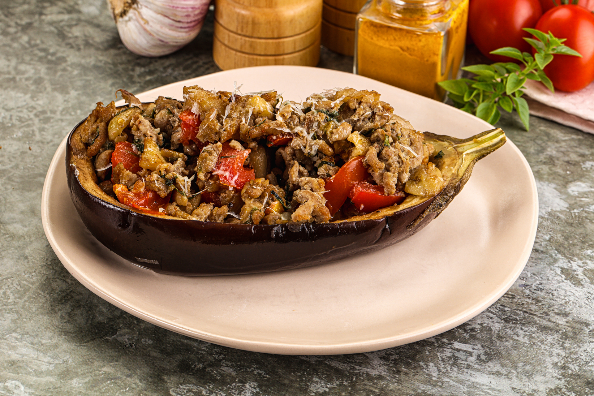 Persian Eggplant Fesenjan with Pomegranate and Walnuts