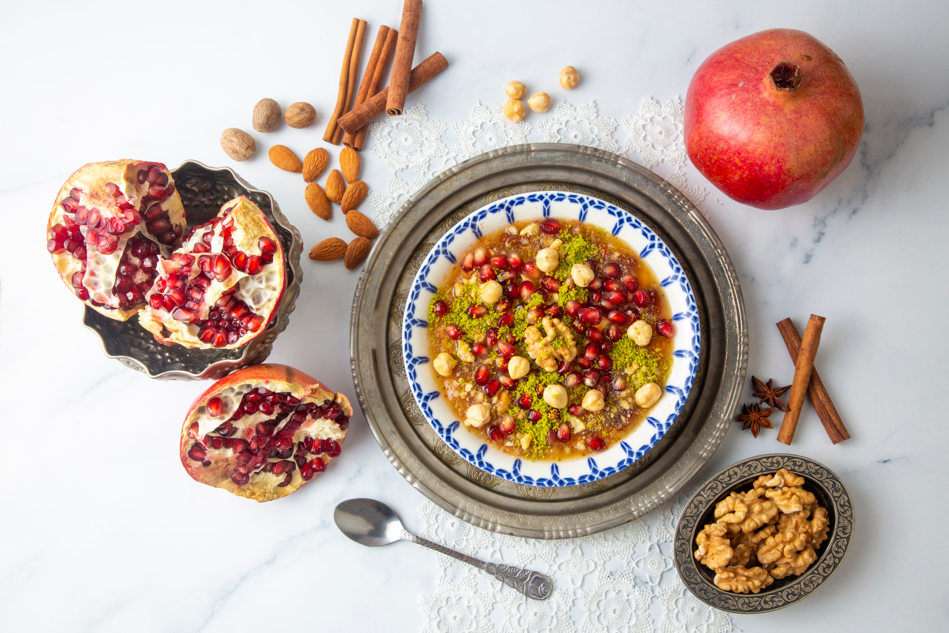 Persian Pomegranate Lamb Stew with Walnuts and Saffron