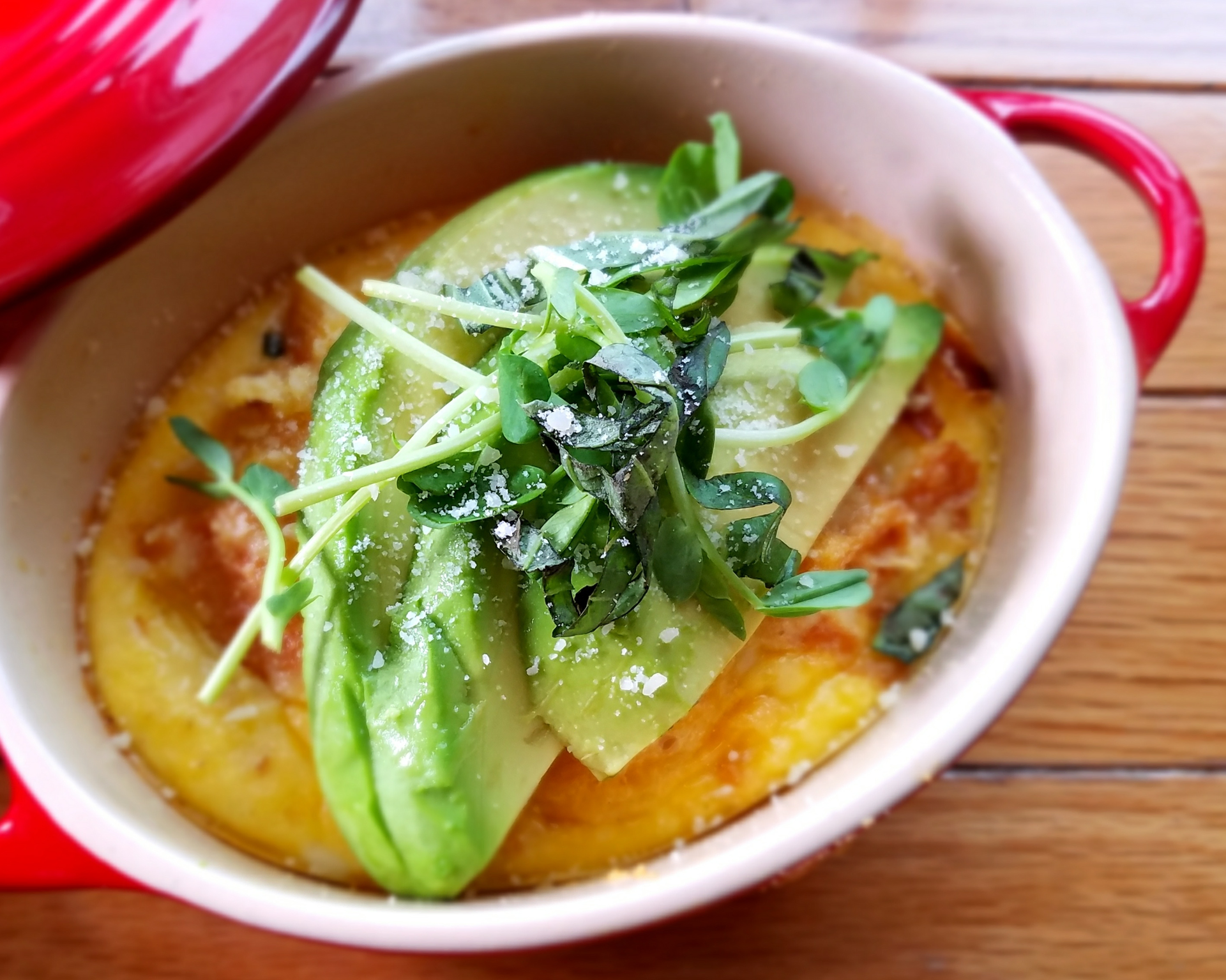 Peruvian Causa Verde with Avocado Mousse and Quail Eggs